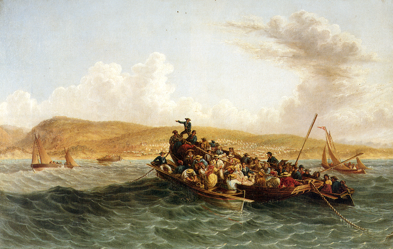 "The British Settlers of 1820 Landing in Algoa Bay", by Thomas Baines, 1853