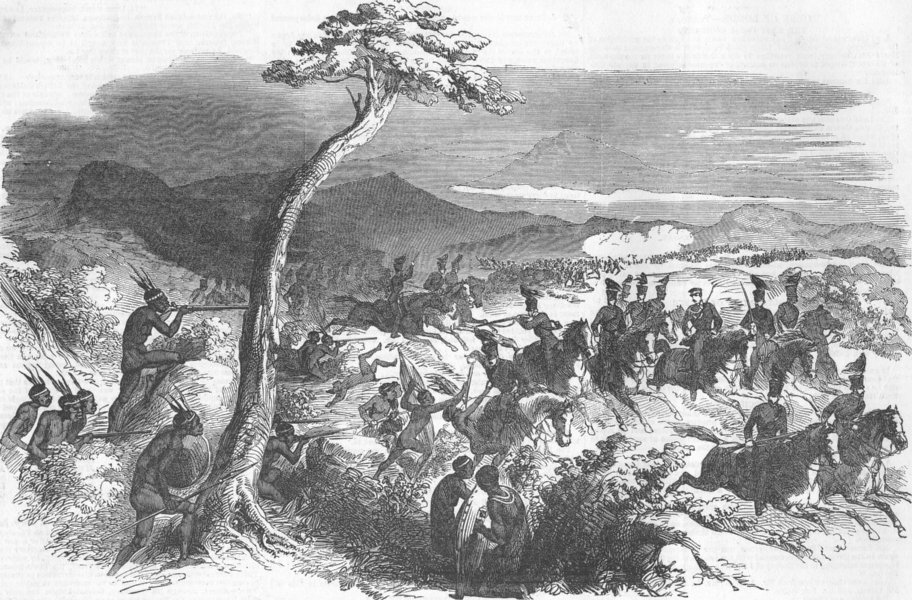 This painting depicts the nine Xhosa Wars between the Xhosa and European settlers(1779-1879).