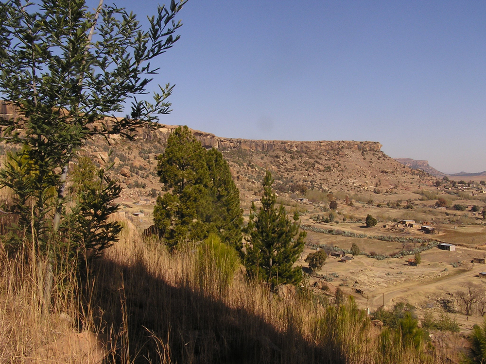 Thaba Bosiu seen from its northern slopes.
