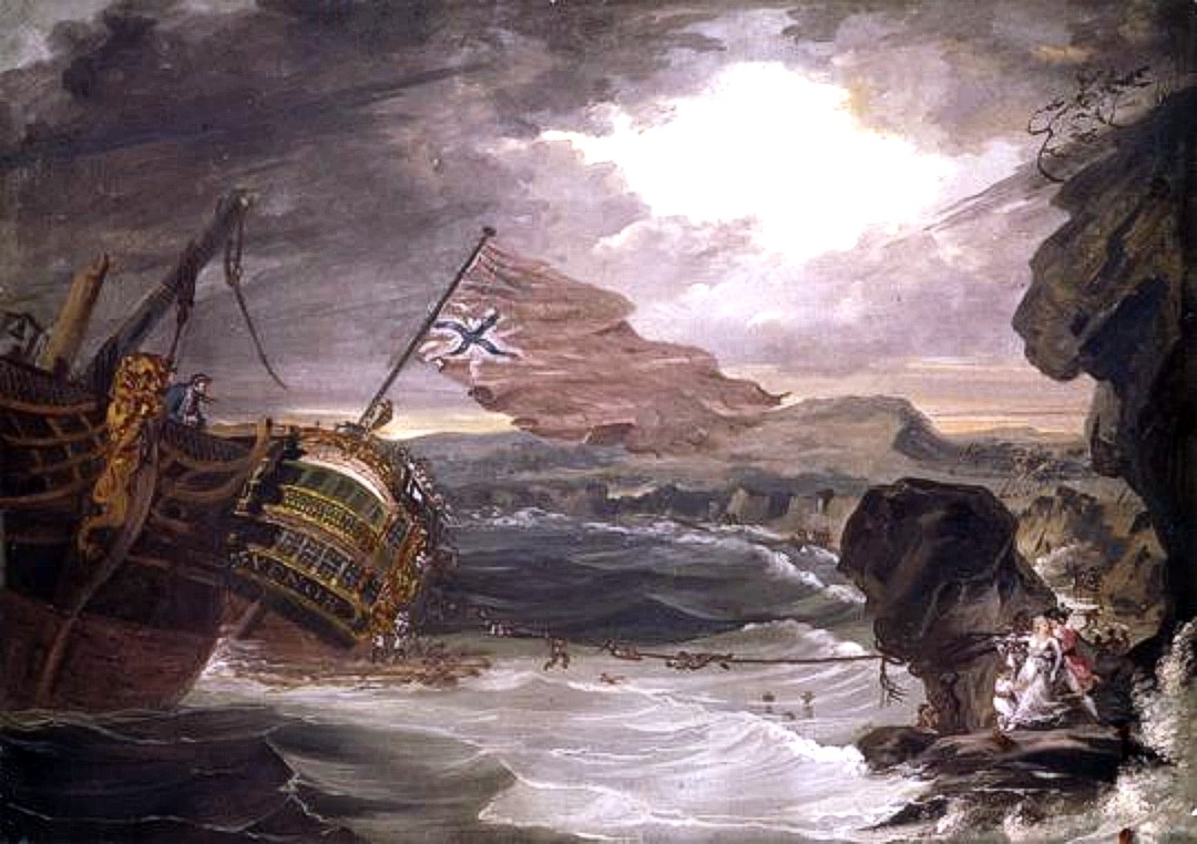 East Indiaman "Grosvenor" wrecked on the South African coast on 4 August 1782(see Wreck of the Grosvenor)