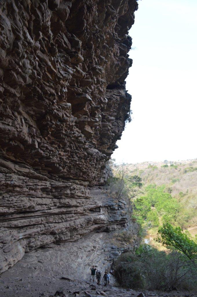 Sibudu Cave is a rock shelter in a sandstone cliff in northern KwaZulu-Natal, South Africa. It is an important Middle Stone Age site occupied, with some gaps, from 77,000 years ago to 38,000 years ago.