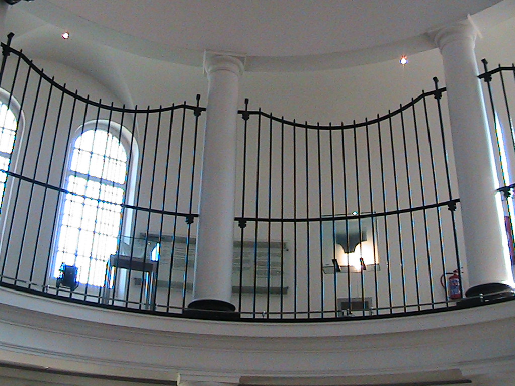 An aerial view of modern Balcony constructed inside The Women Gaol, Johannesburg, South Africa