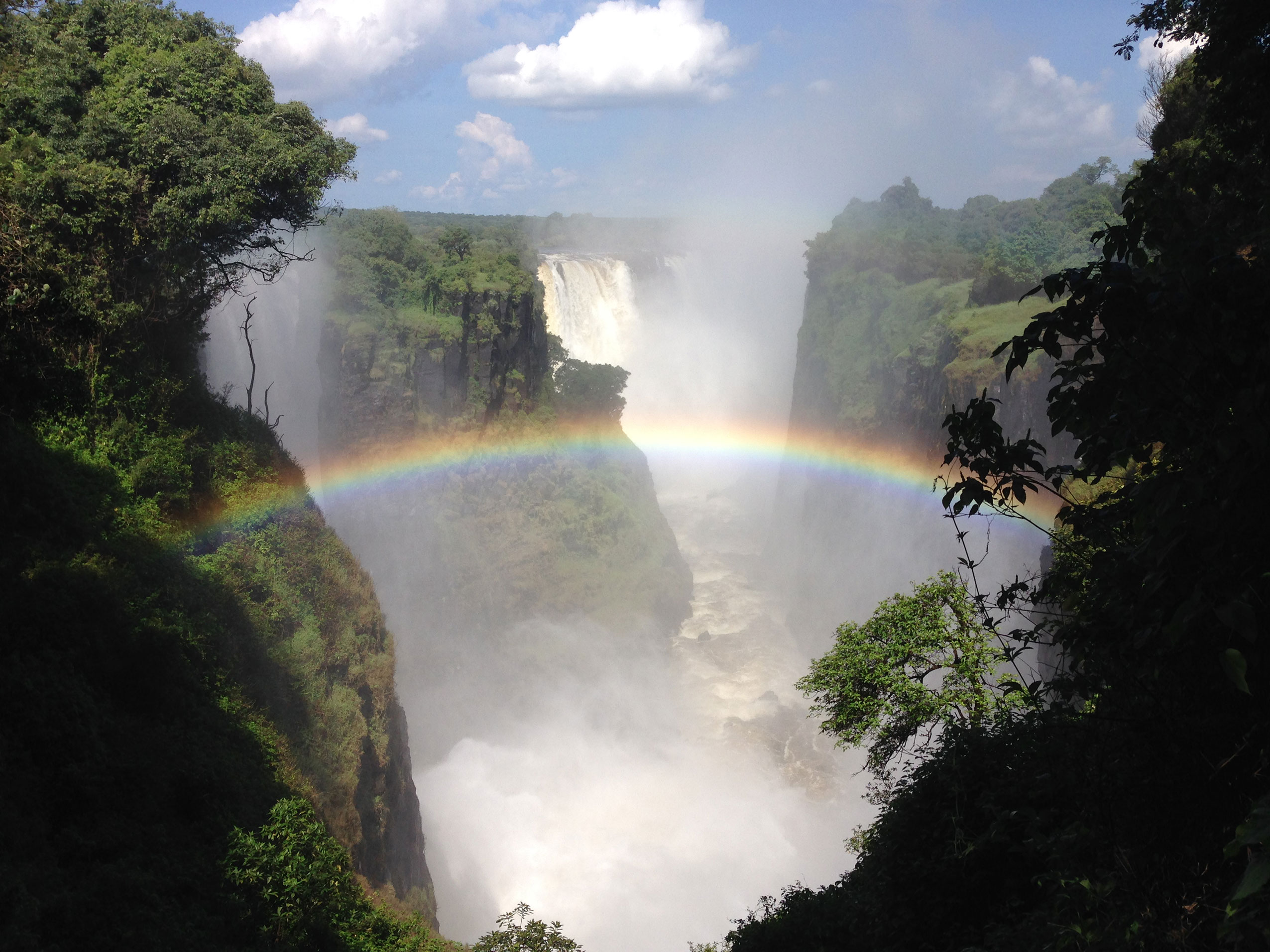 Victoria Falls, Zimbabwe, looking eastwards.