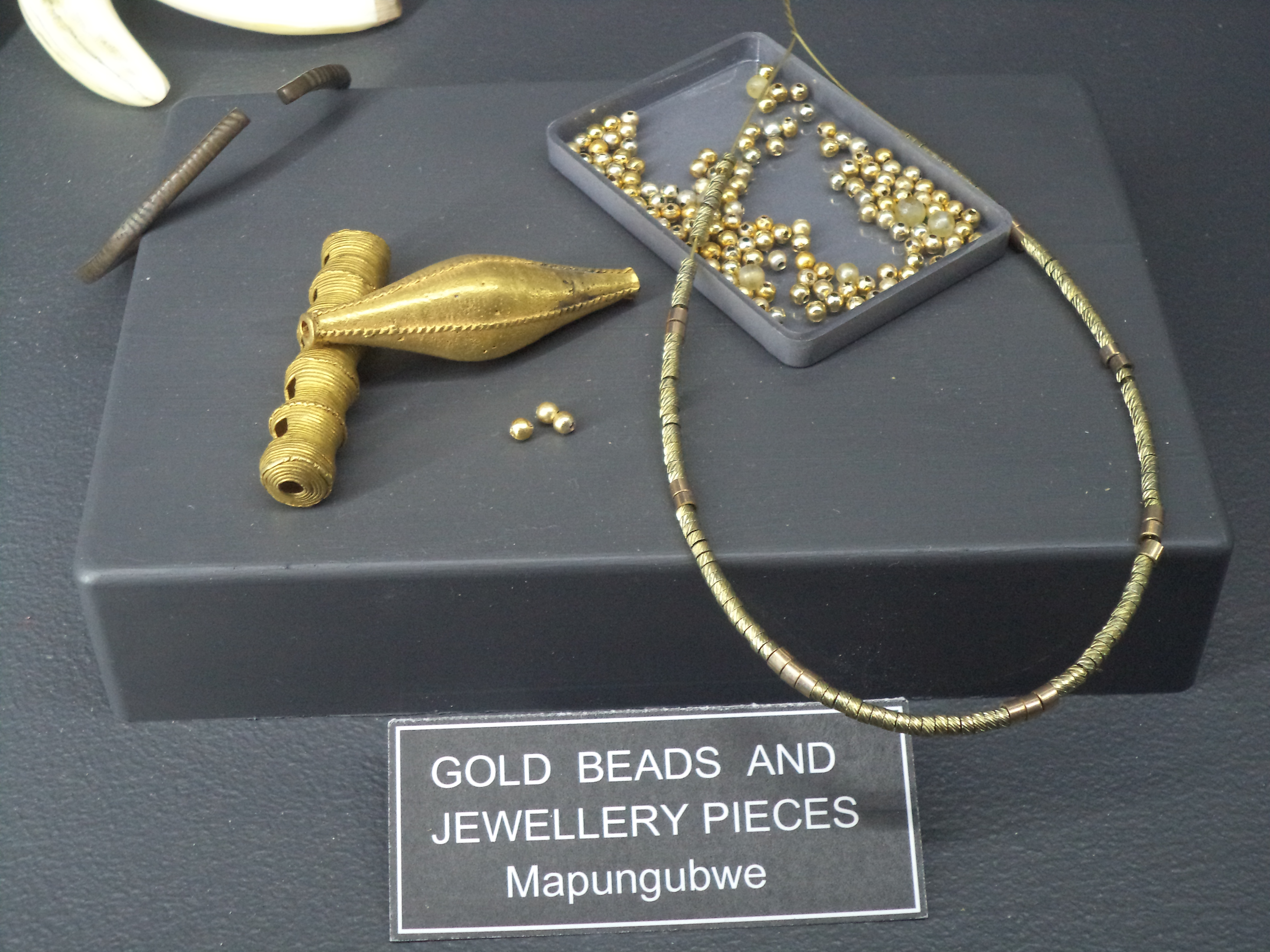 Mapungubwe gold beads and jewellery - Museum of Gems and Jewellery, Cape Town