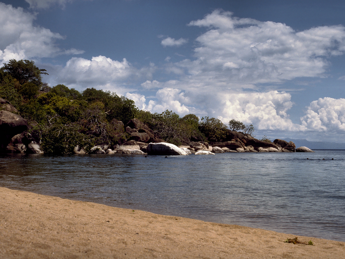 View on Otter Point at Lake Malawi National Park. Cape Maclear, Malawi.