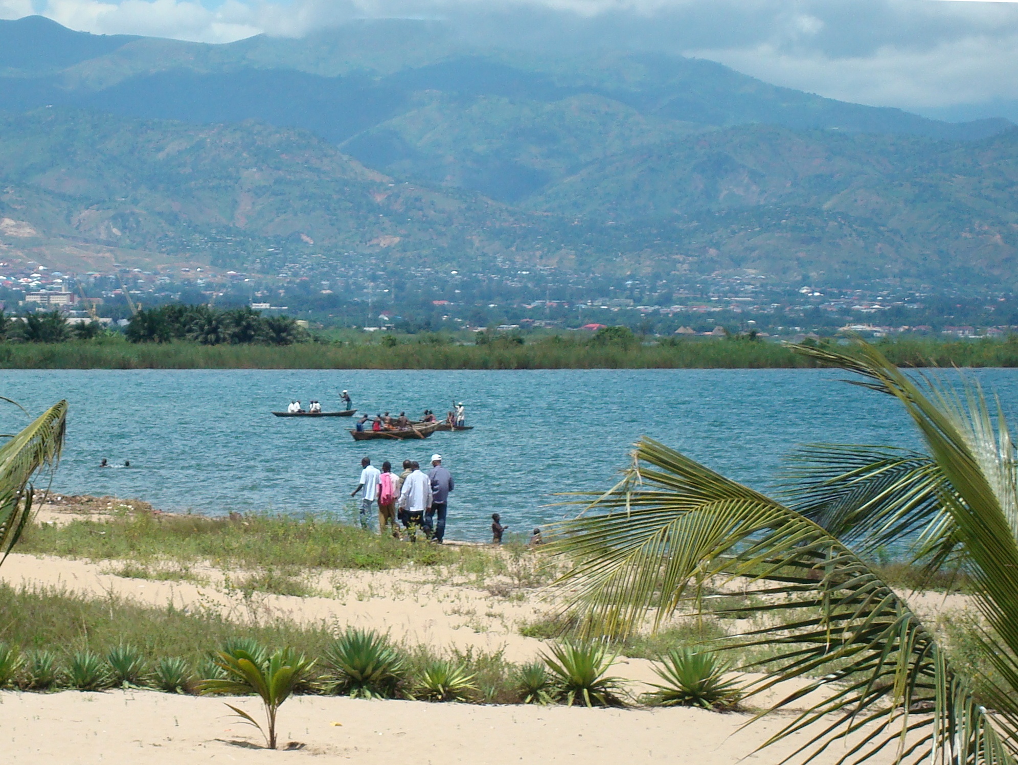 View of Bujumbura and Lake Tanganyika from one of the beaches north of the capital.