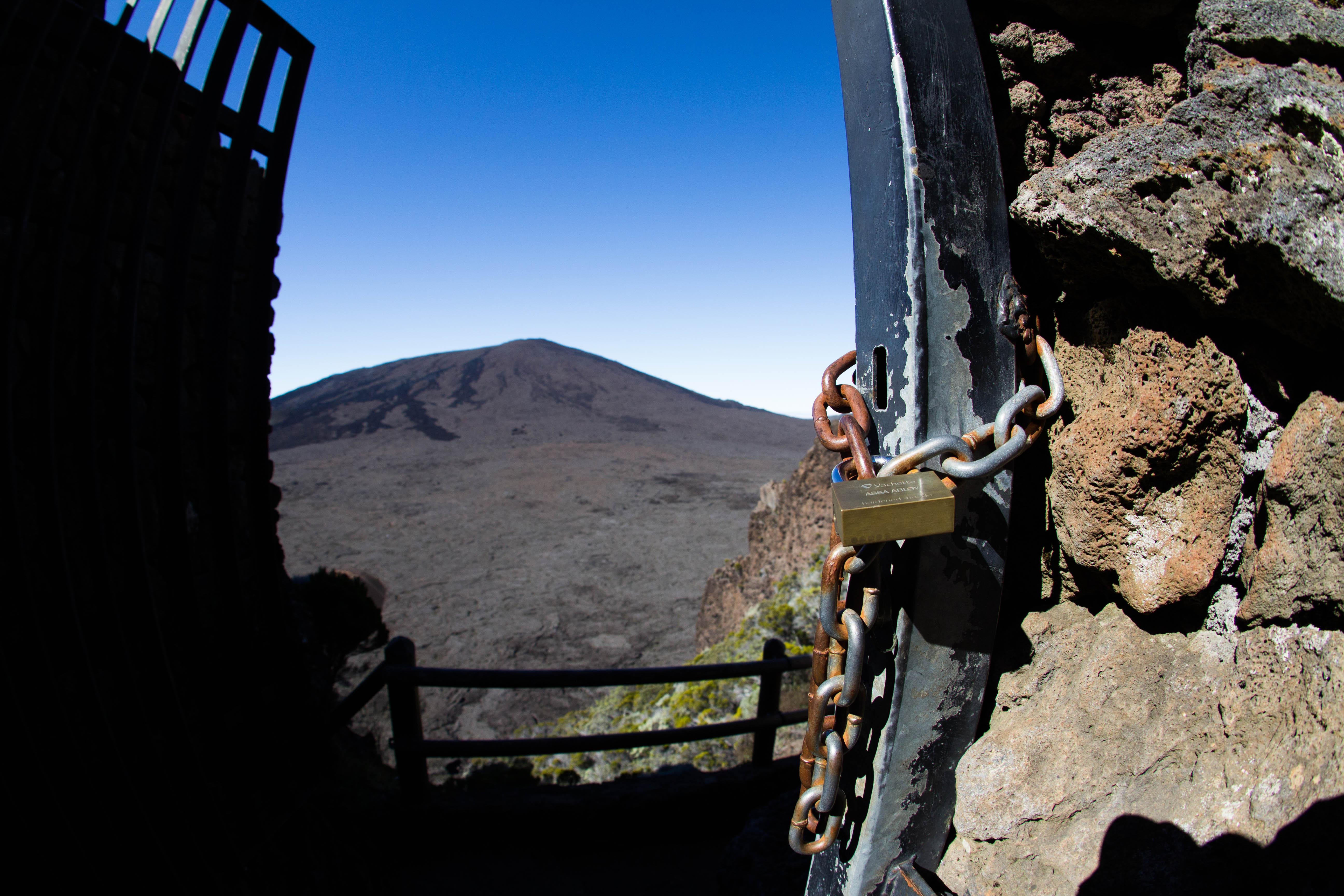 The gate for the visitors who want to climb the volcano.