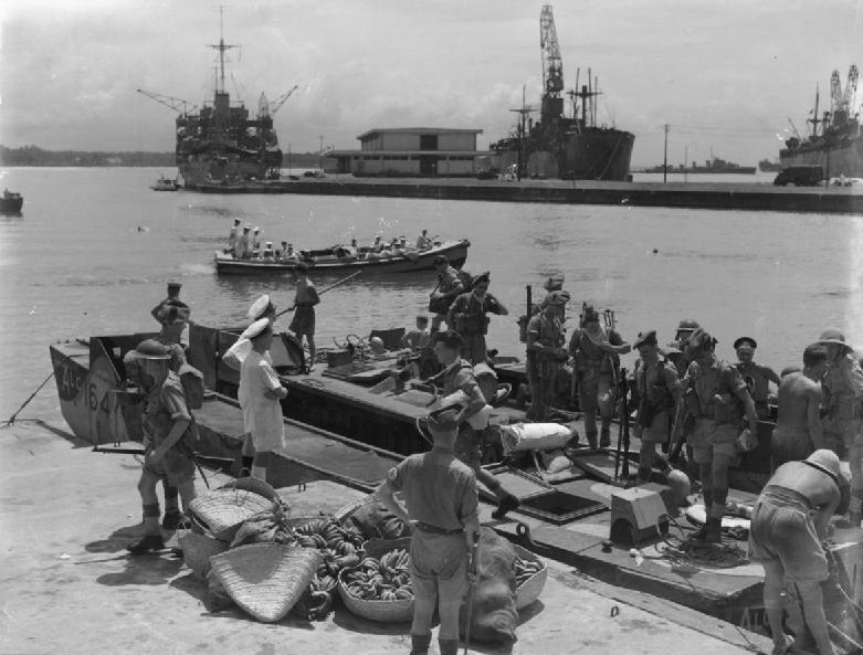 IWM caption : Troops disembarking from a landing craft assault (LCA 164) in Tamatave harbour, Madagascar's principle port.