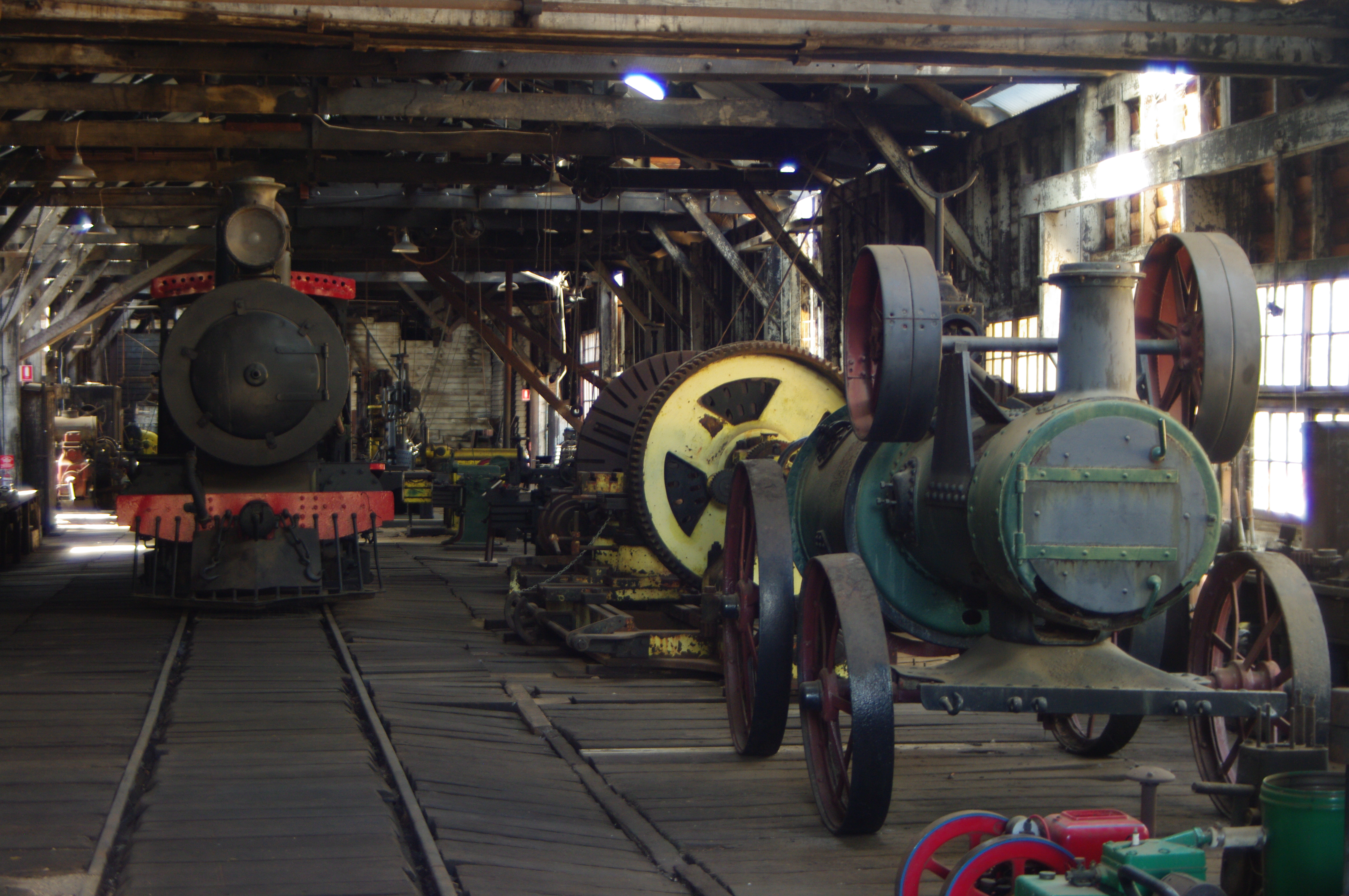 Yarloop railway workshops 
Yarloop, Western Australia

Steam engines