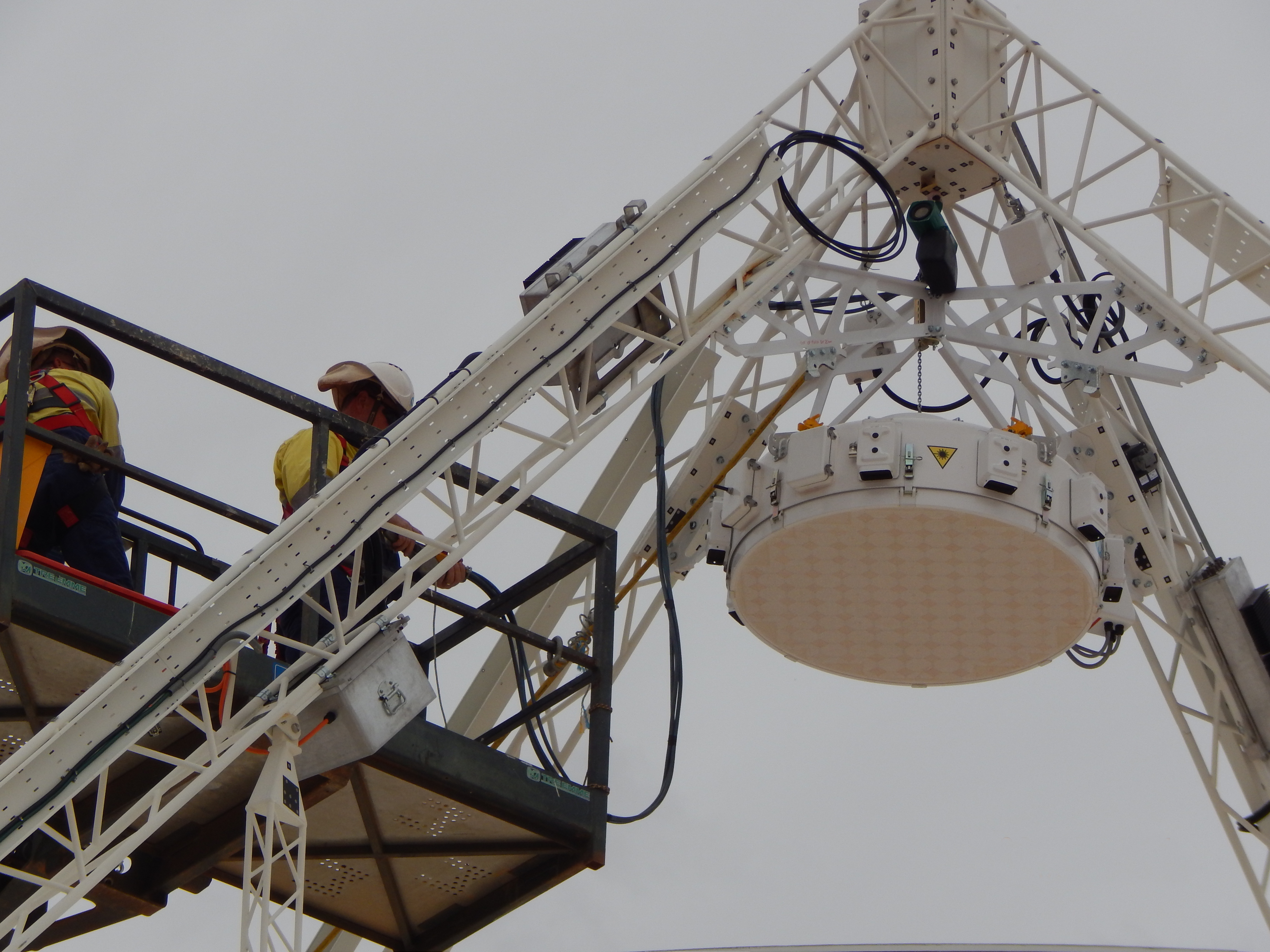 Installation of an advanced Phased Array Feed (PAF) receiver on an ASKAP antenna. This feed includes 188 individual receivers, to greatly extend the Field of View of an ASKAP 12m dish to 30 square degrees.