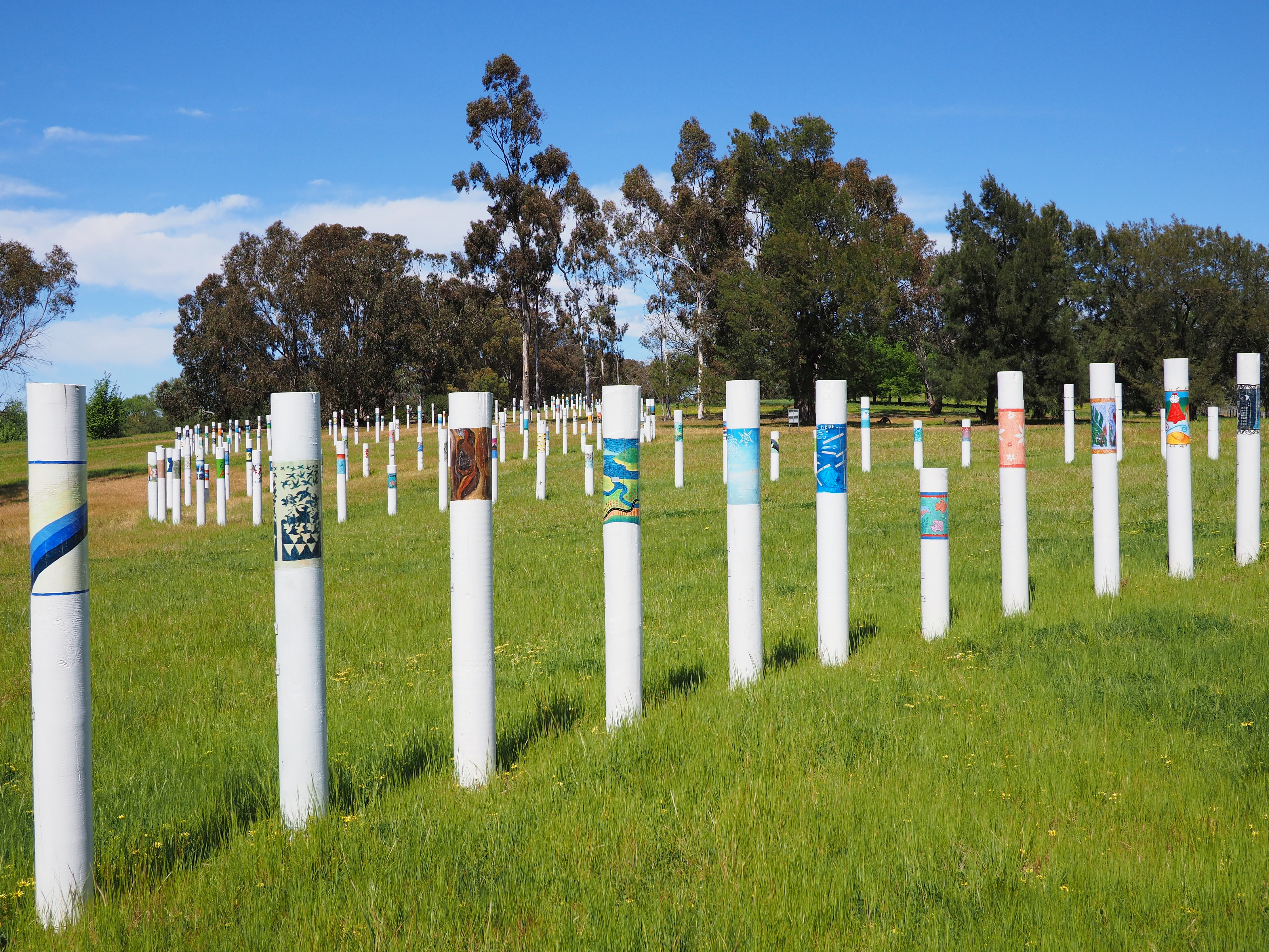 Poles leading to the south in the SIEV X Memorial