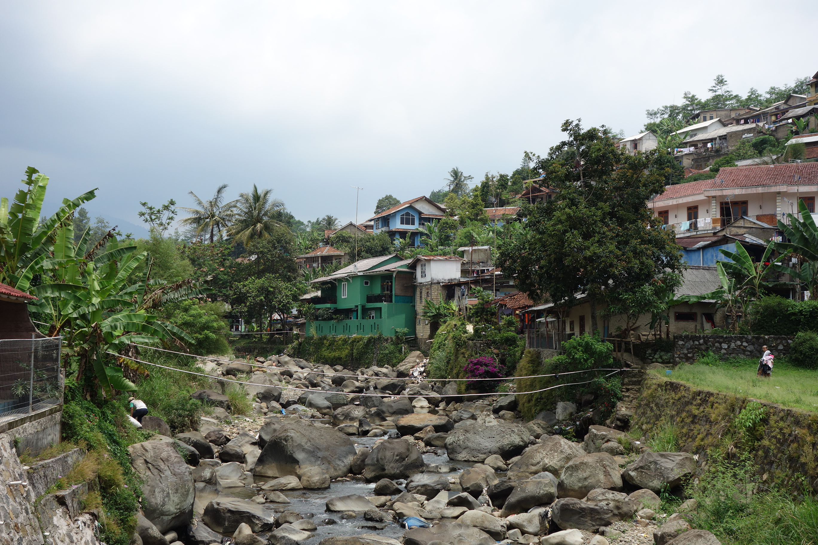 Ciliwung river just at its upstream (Puncak district, 50 km from Jakarta)