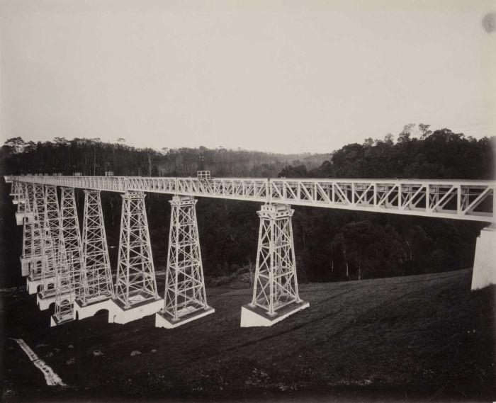Railway bridge across the Cikubang river
