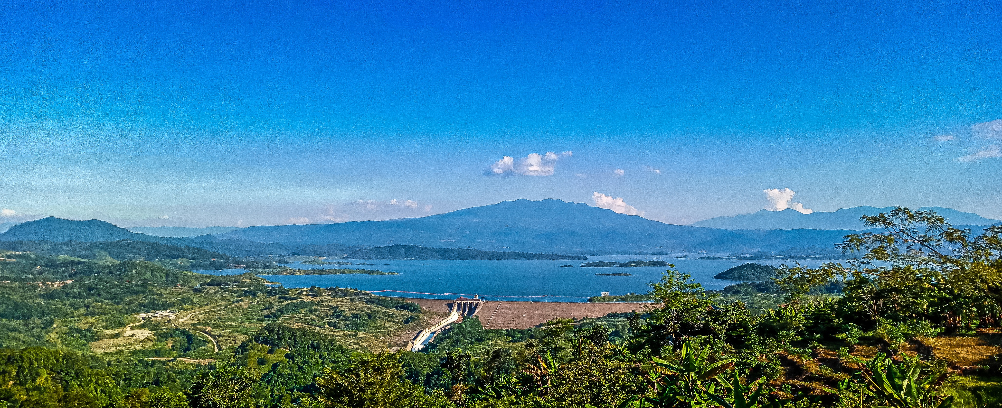 View of Jatigede Dam from top of hill