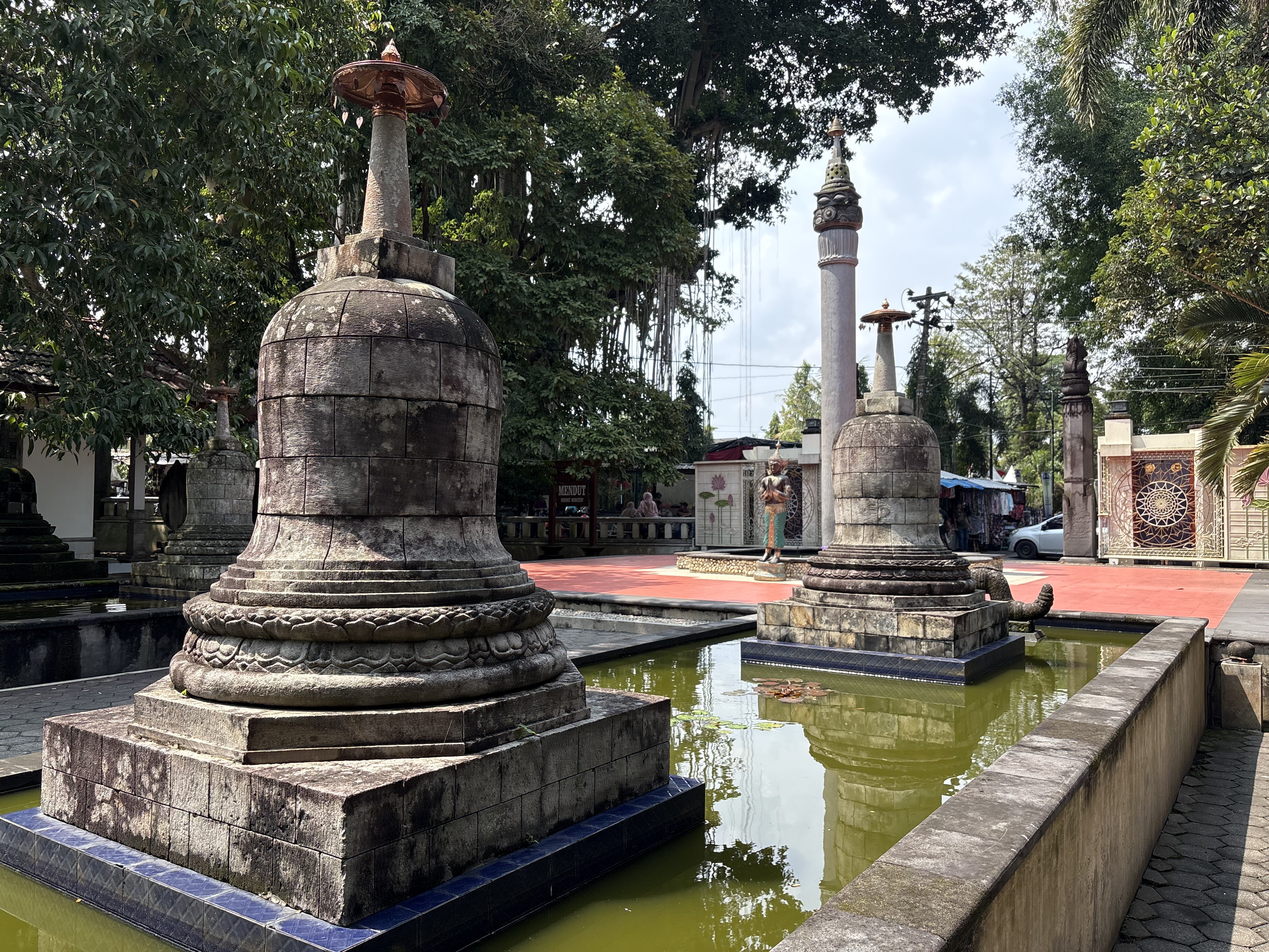 Mendut Buddhist Monastery, a modern Buddhist monastery located next to the Candi Mendut