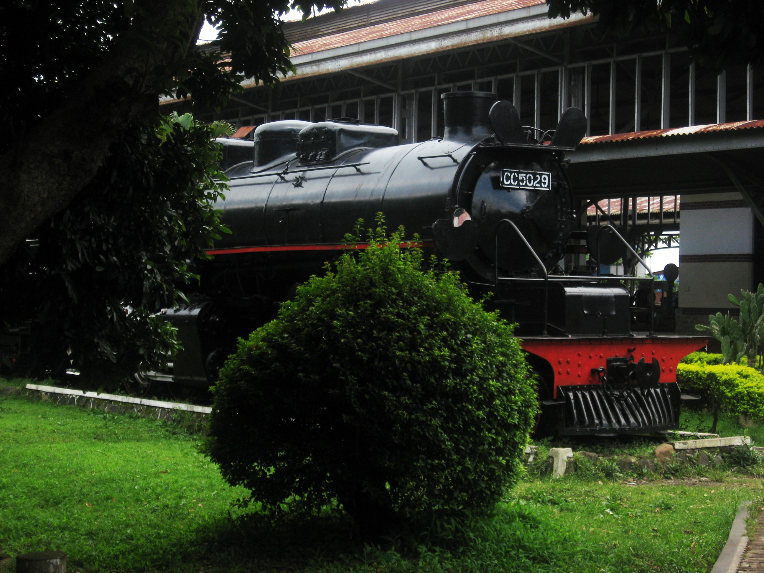 A train seen in Ambarawa Train Museum, Central Java, Indonesia.