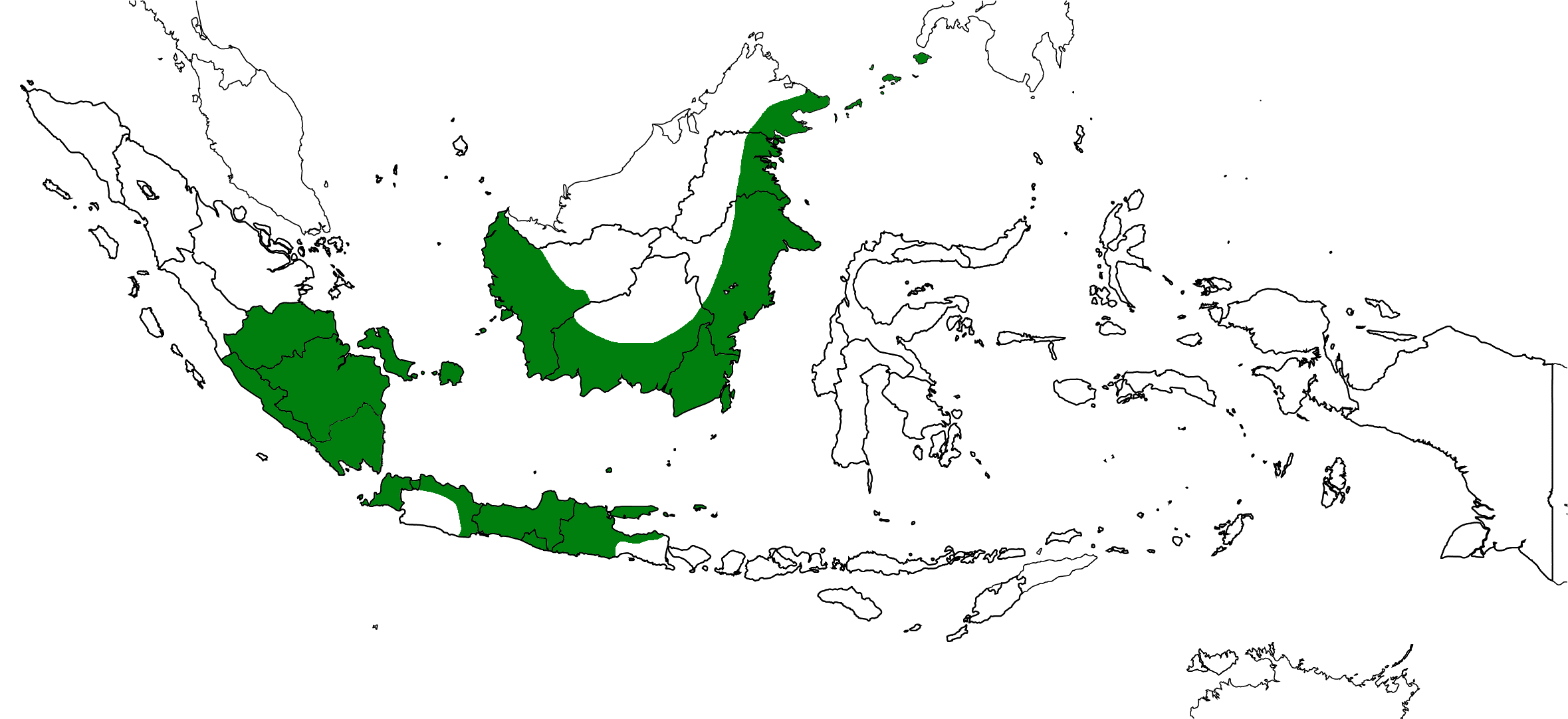 The greatest extent of the Demak Sultanate during Trenggana's reign.