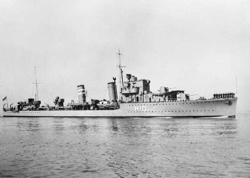 Photograph of British E class destroyer HMS Encounter.