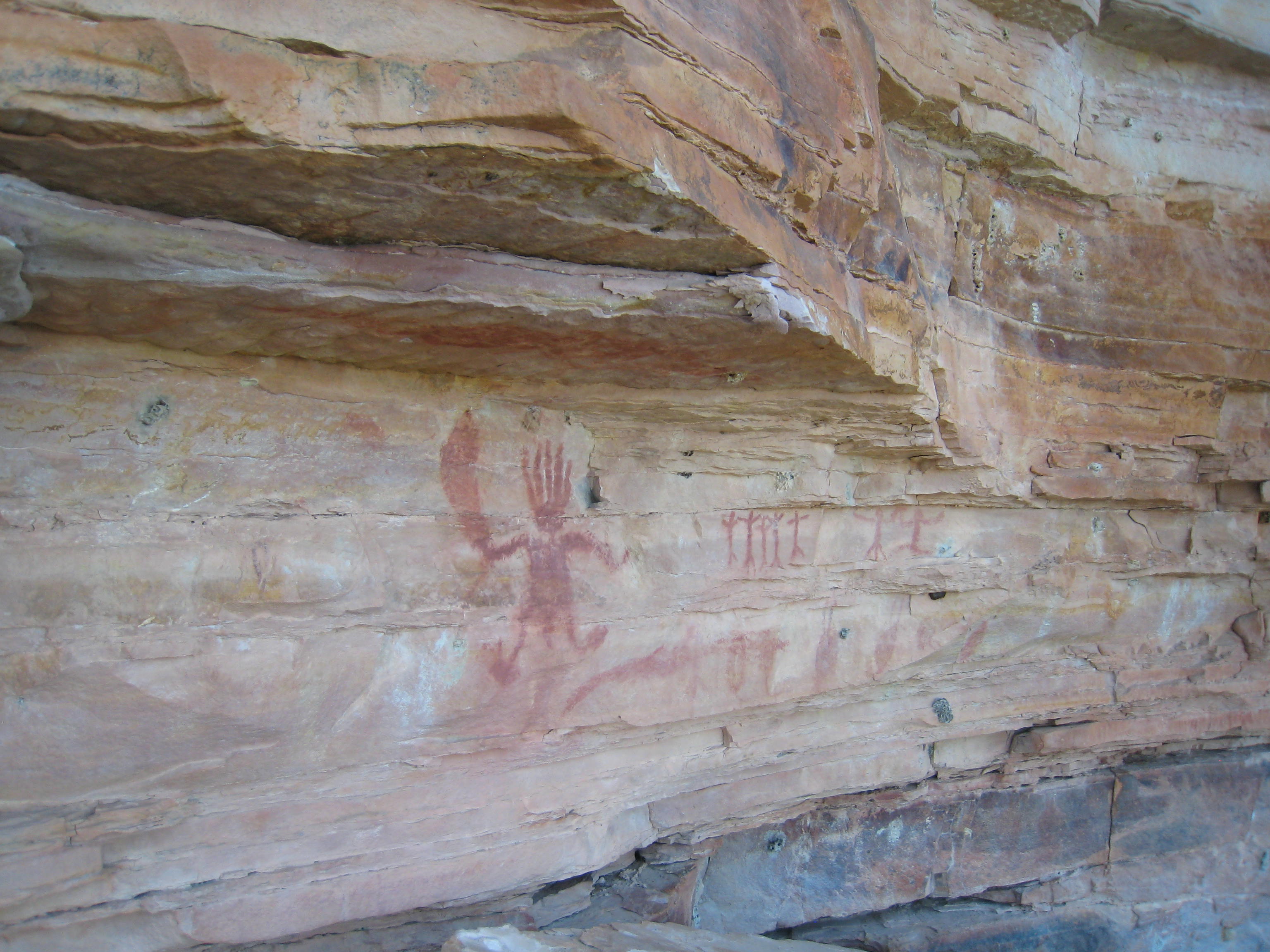 Aboriginal Rock Art, on the cliff face of the Yambarran Range, Bradshaw Field Trainiing Area