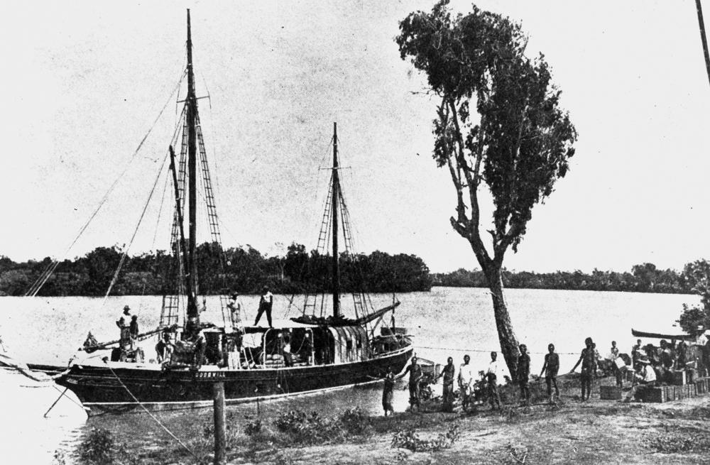 Goodwill (ship)
Landing stores at the Roper River Mission. (Information taken from: The Queenslander, 20 January, 1917).