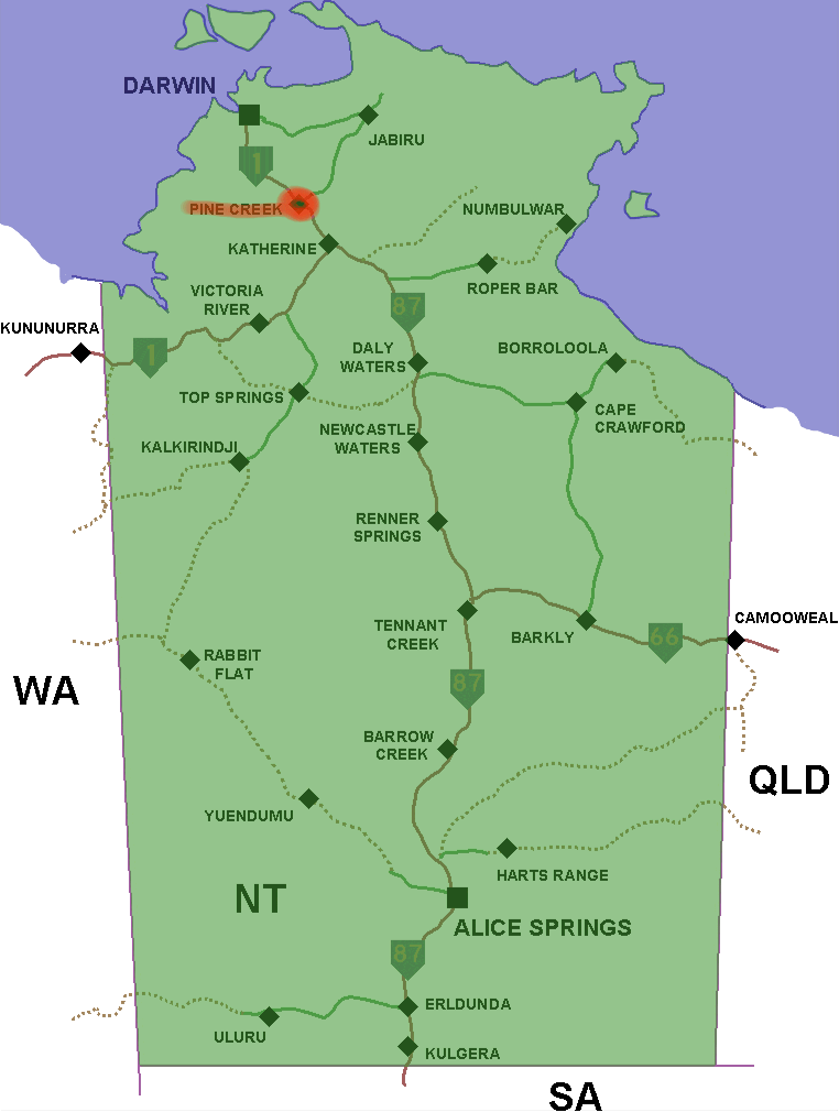 Pine creek location map in Northern Territory.PNG