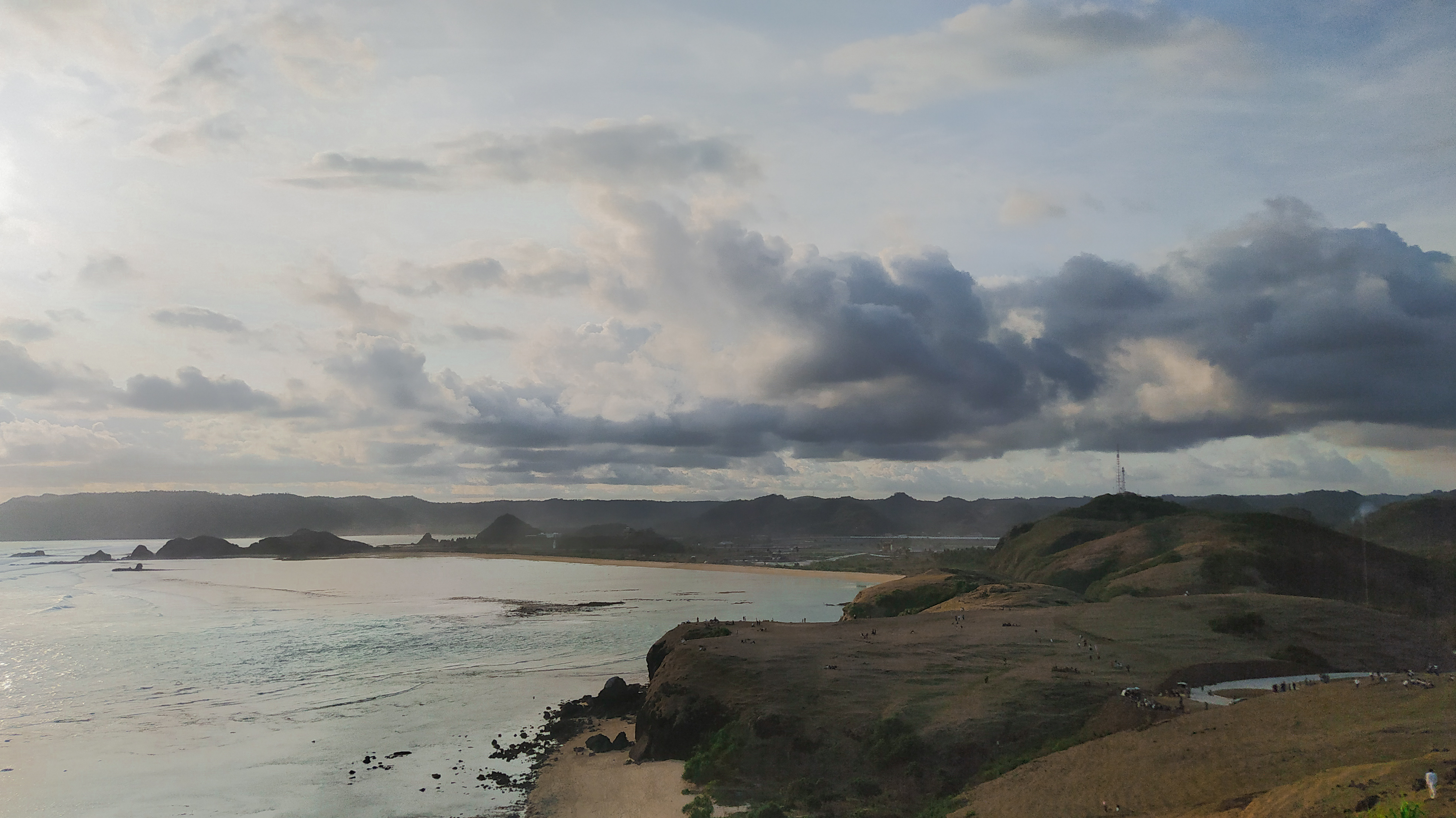 Mandalika Circuit, Gili Angkus, Gili Lawang, and Gili Batu Ayok, viewed from Merese Hill, about 2 kilometers from them
