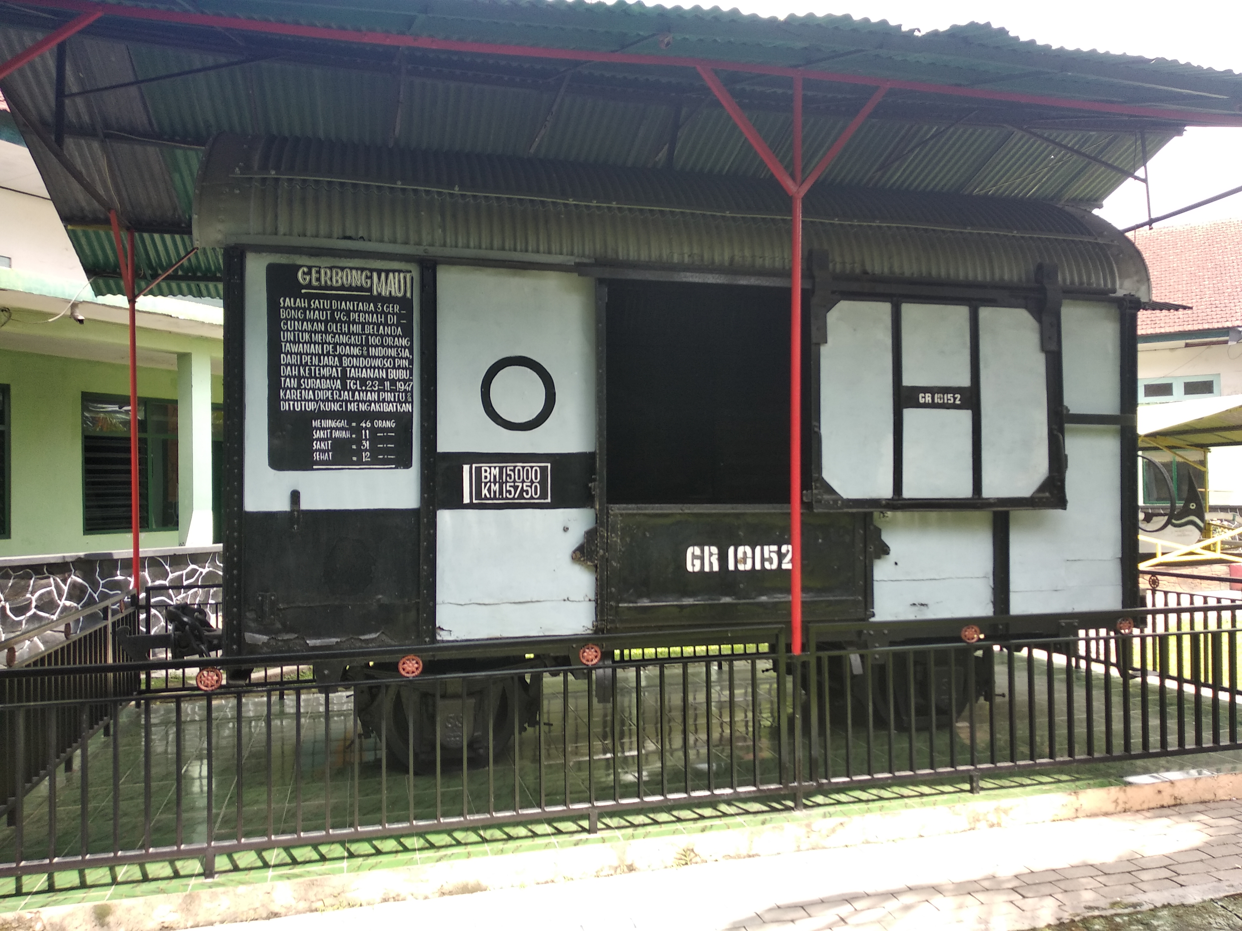 Foto dari salah satu gerbong maut yang ada di Museum Brawijaya, Malang. (bagian proyek Respati)