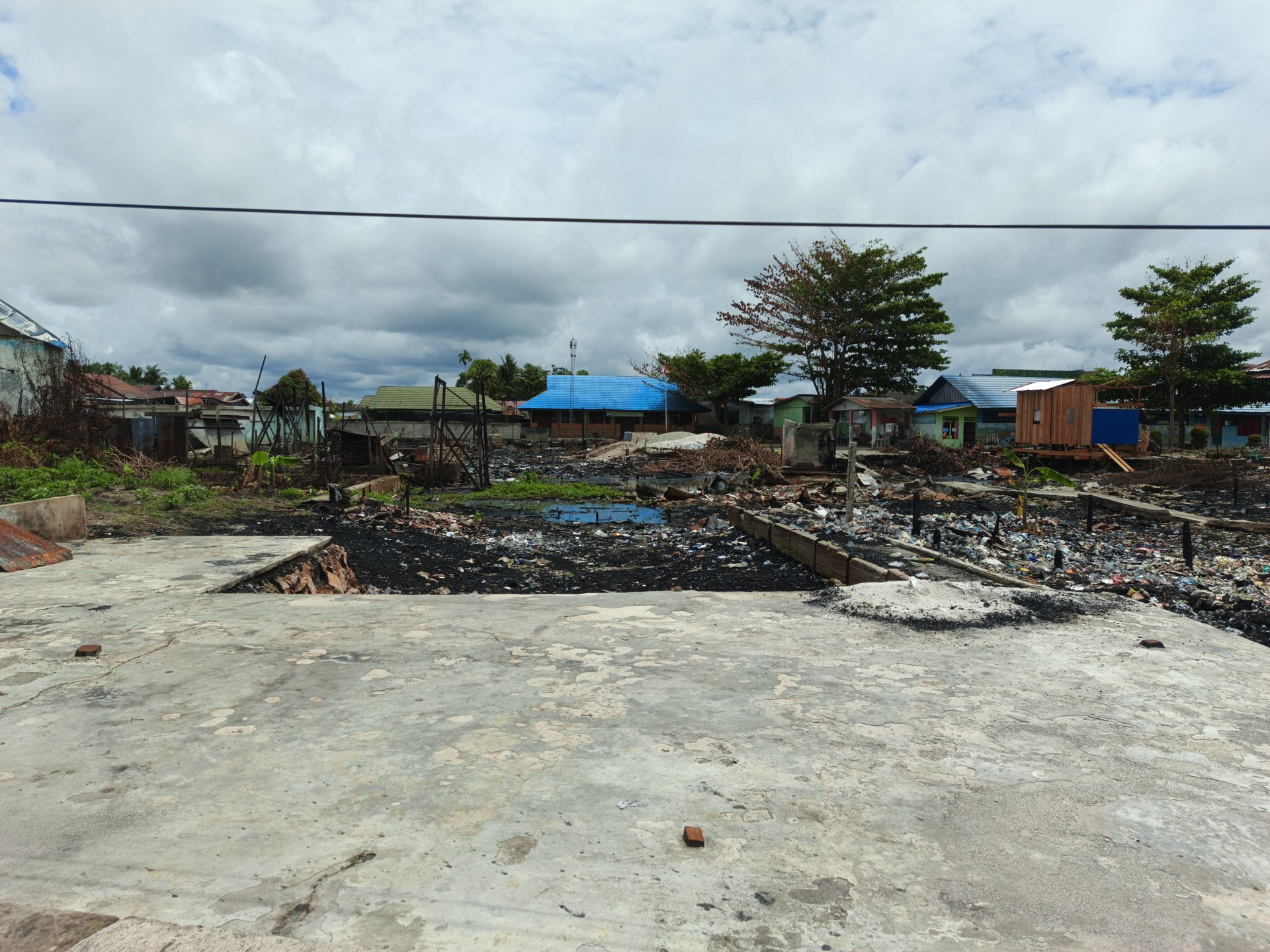 Kebakaran Pasar Kasongan, Jl. Pata pasca sebulan kejadian sejak 25 Januari 2026.
