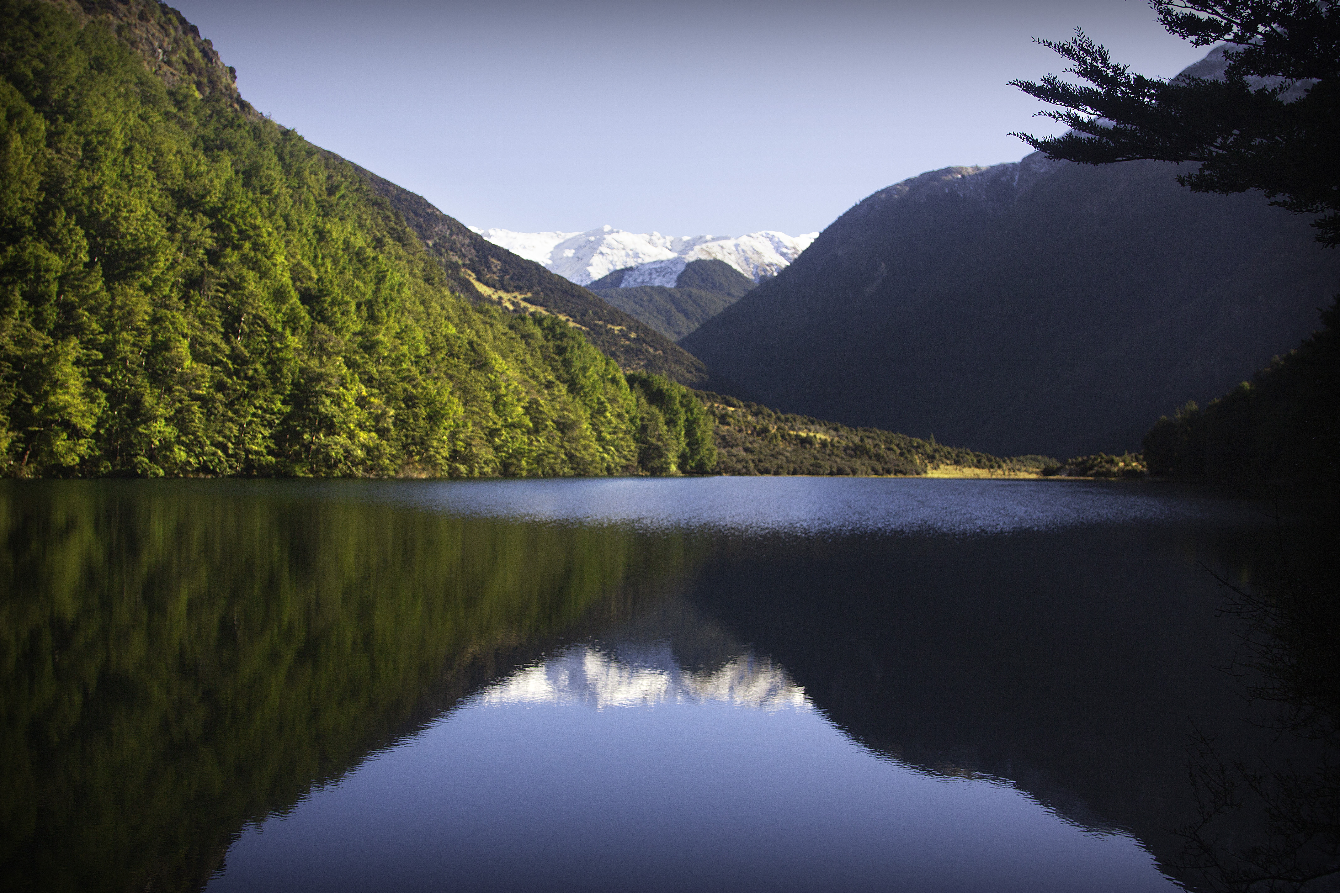 Lake Rere during winter on the Greenstone Track, Otago, New Zealand