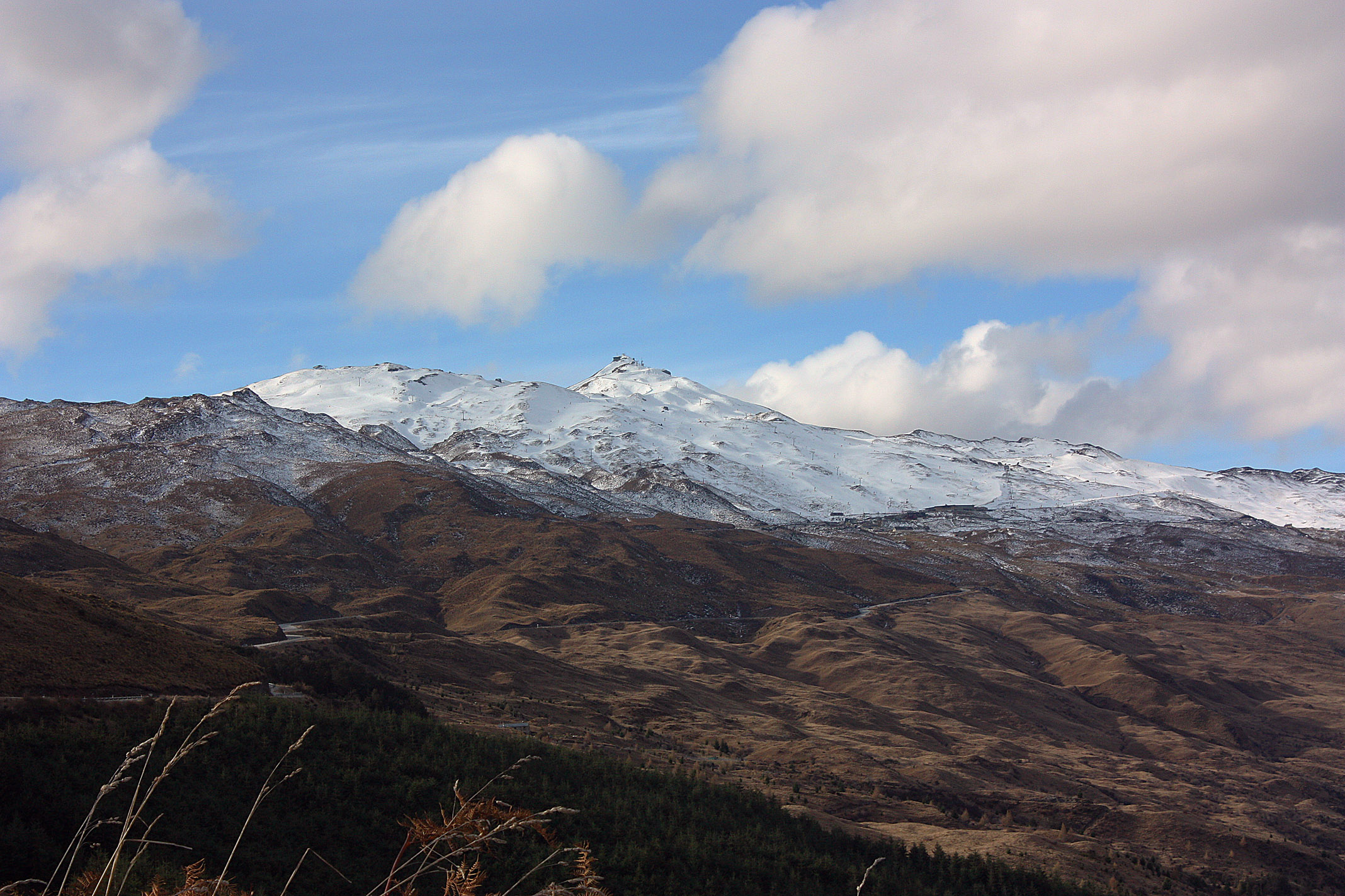 View of Coronet Peak at the end of the 2013 season