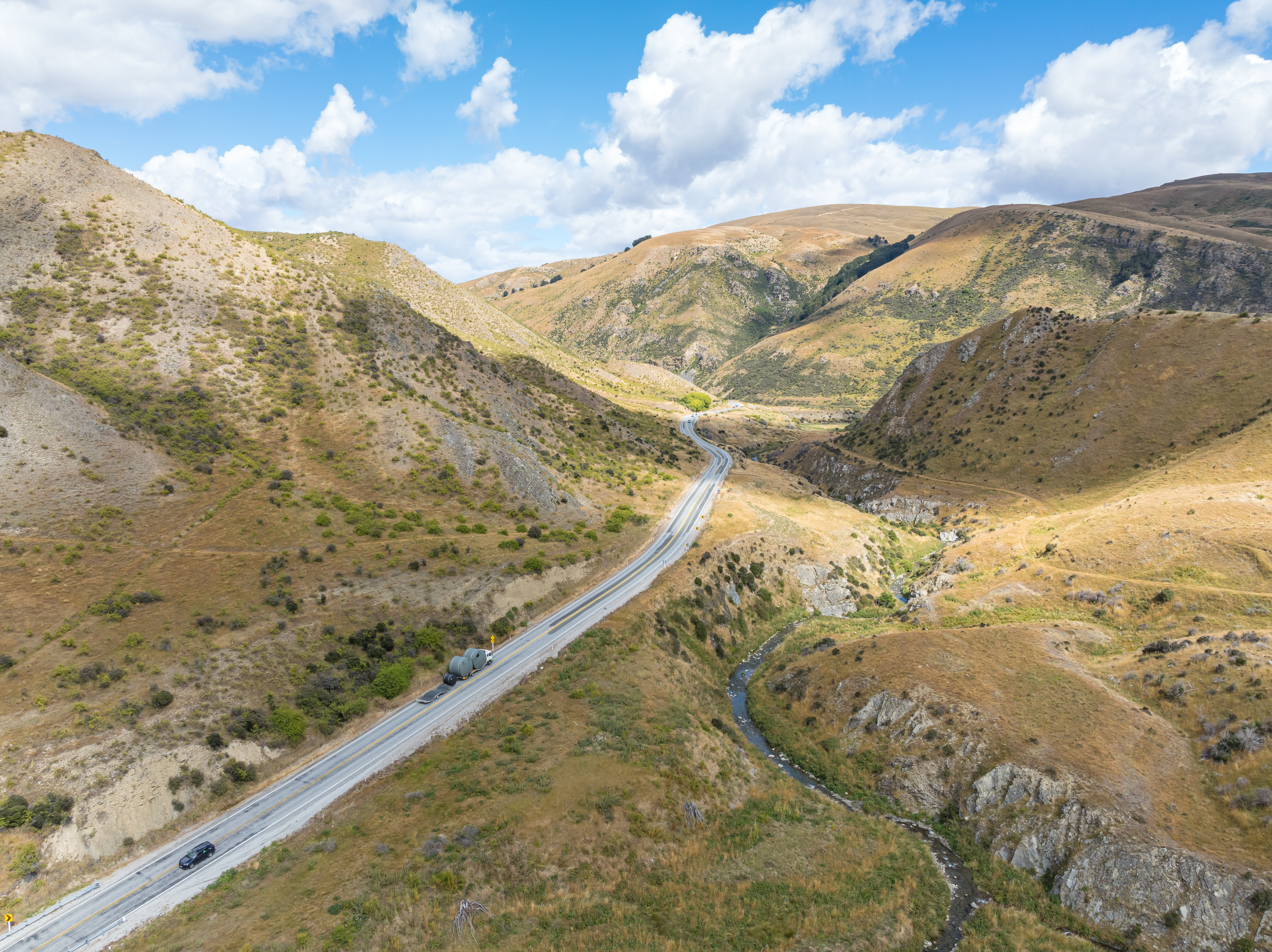 Aerial view of Lindis Pass