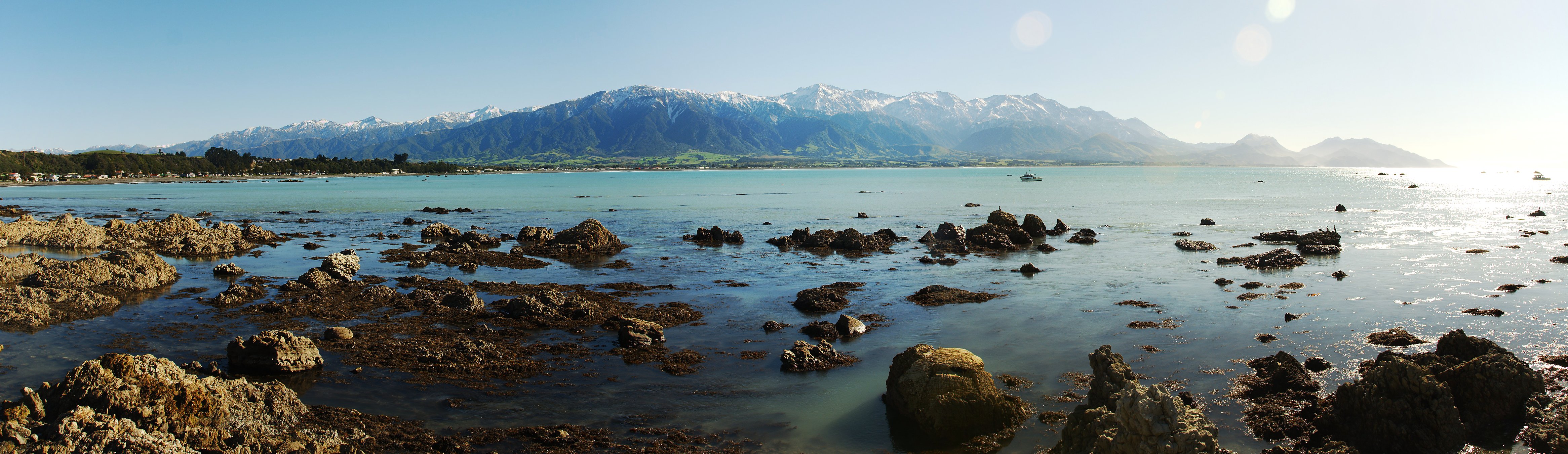A panorama of the Seaward Kaikouras from Kaikoura