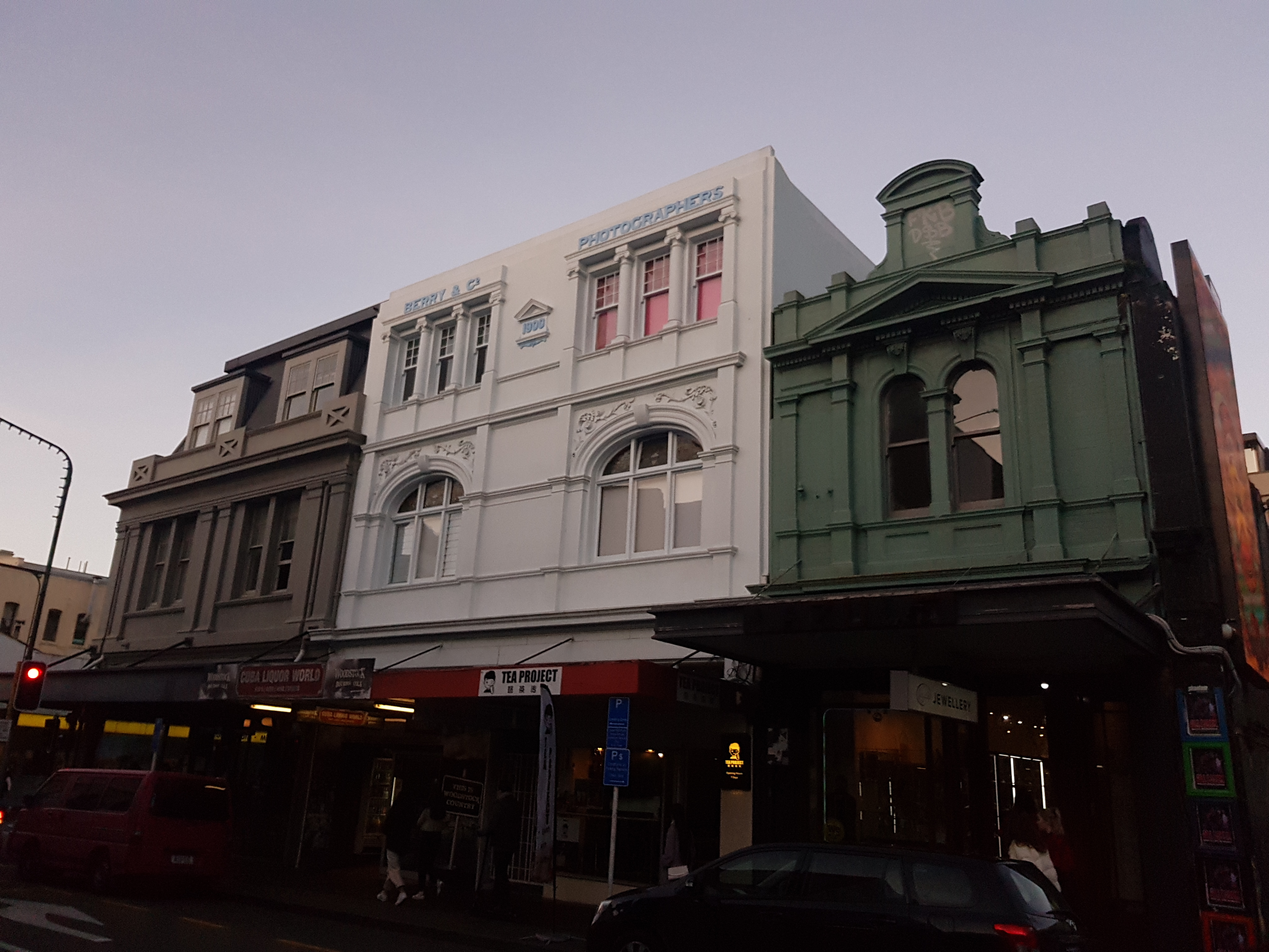 Vintage kiwi buildings adorn upper central Cuba street in the soft winter evening light, Wellington- 25 July 2020. If you wish to use please let me know and give me full credit.
