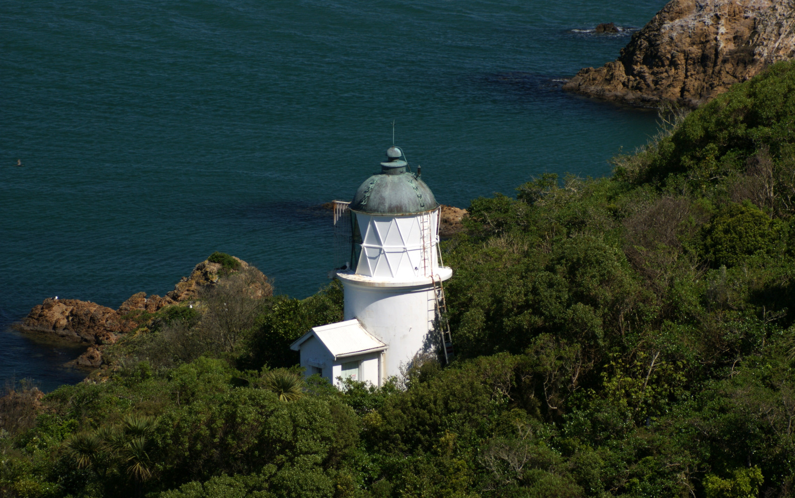 Lighthouse on Matiu / Somes Island in Wellington Harbour. Built in 1900.