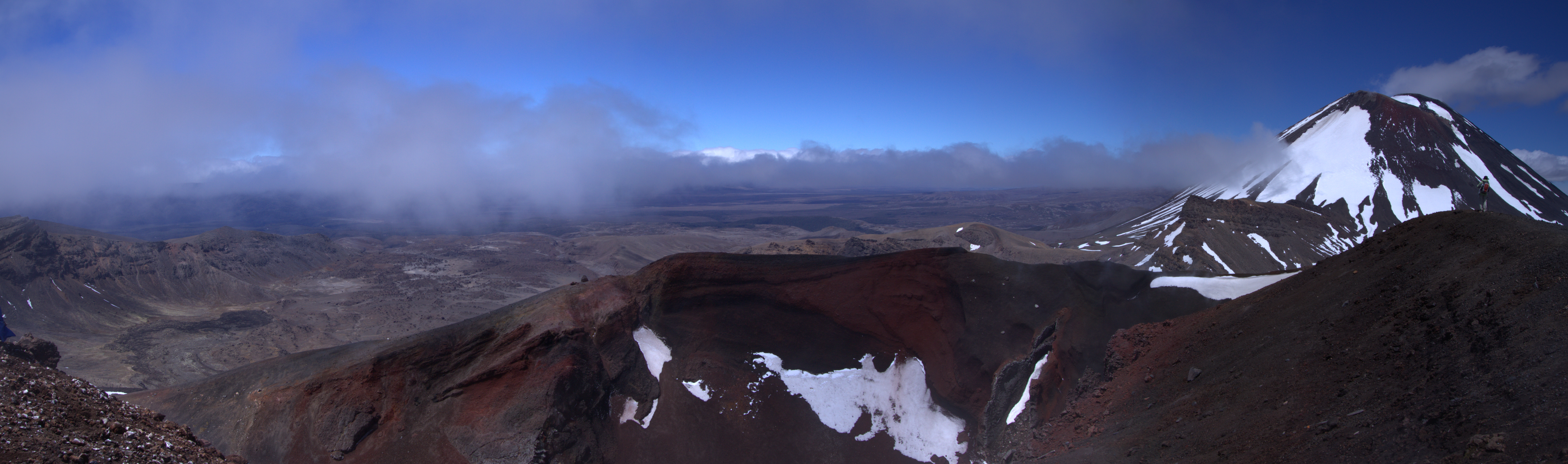 View of Mt Ngauruhoe taken from Tongariro Alpine Crossing trail