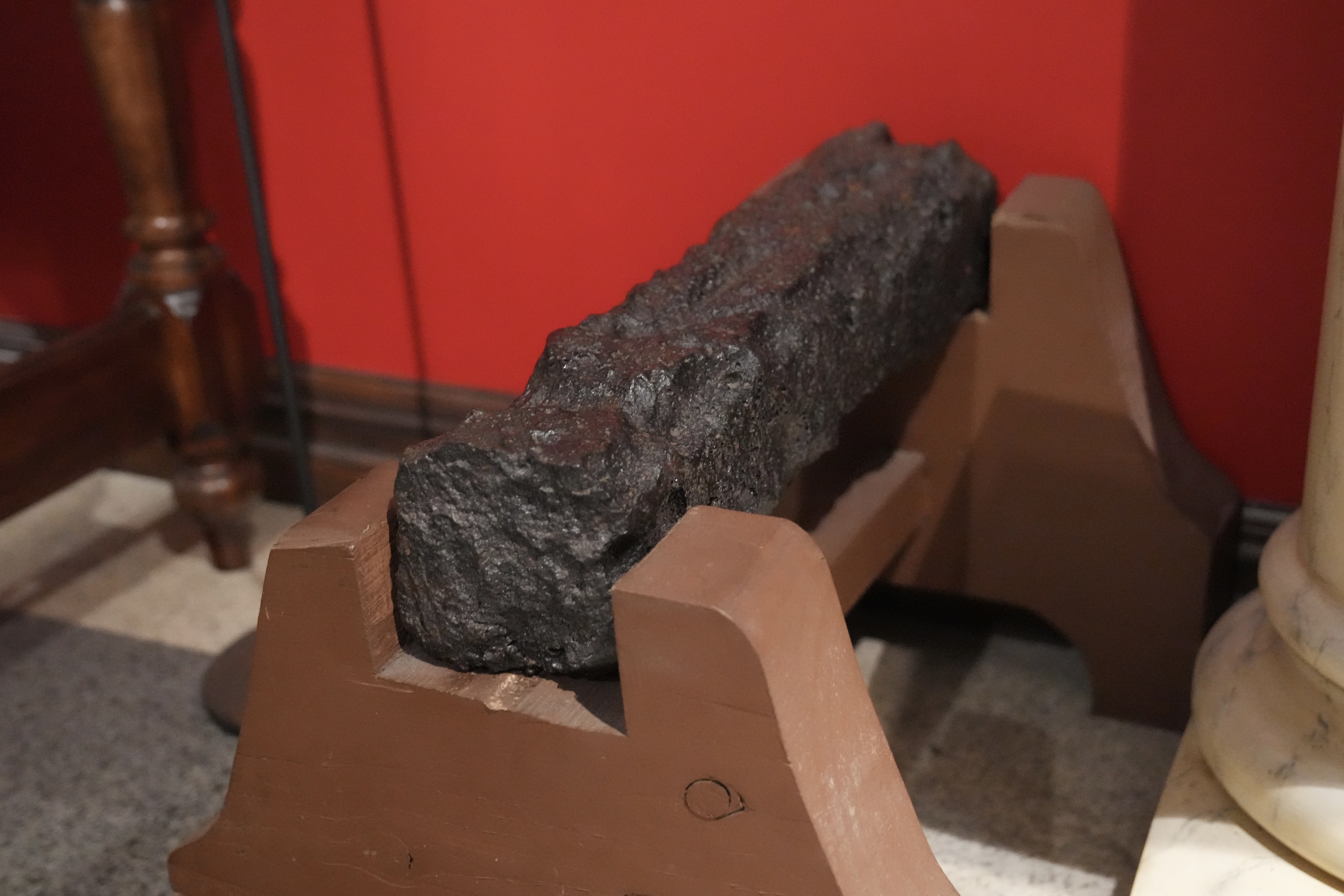 Pig iron ballast from Captain James Cook's HM Bark Endeavour in the New Zealand Maritime Museum. This piece of ballast was recovered from the Great Barrier Reef in Australia, where
Endeavour had gone aground in 1770.