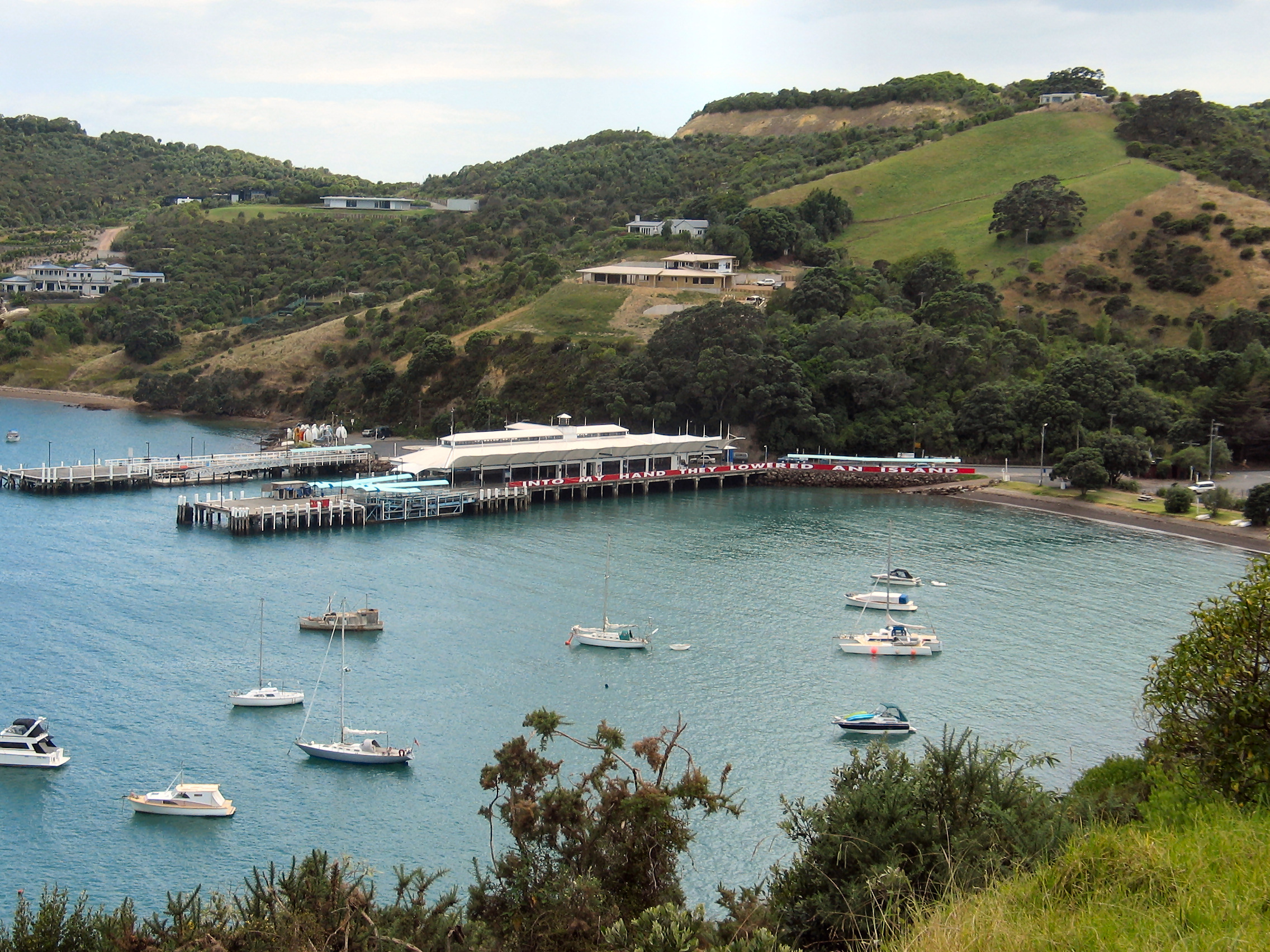 The ferry terminal at Matiatia, Waiheke Island, Auckland, New Zealand.