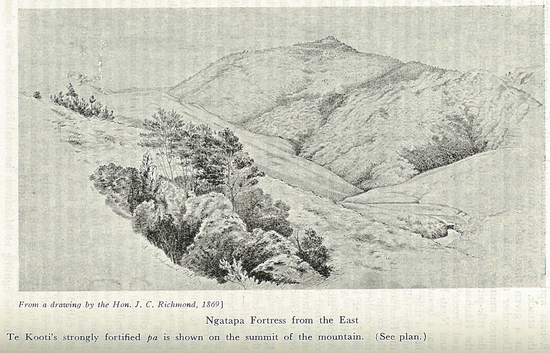 Ngatapa Pa from the East.