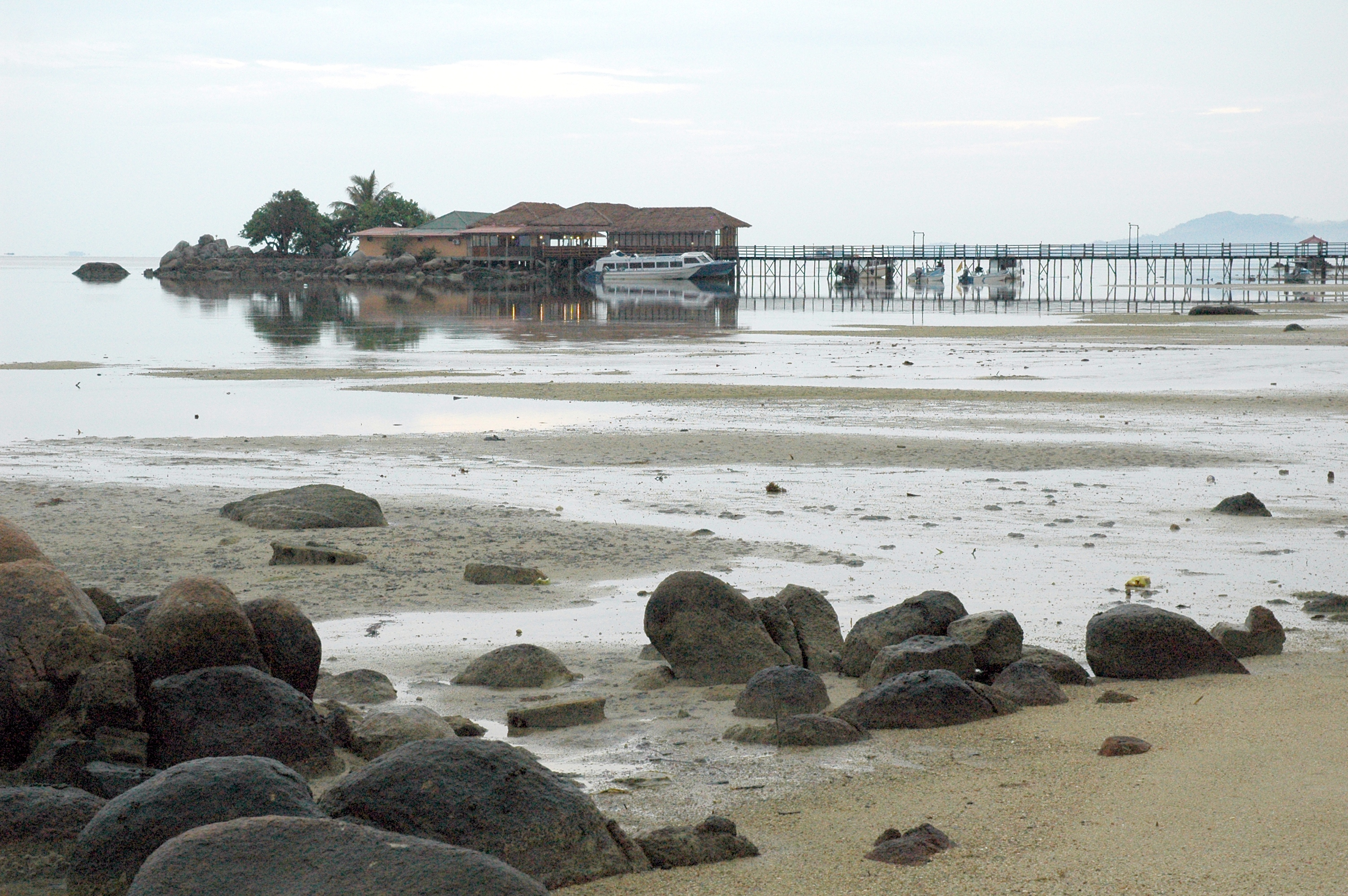 Low tide at Agro Beach Resort, Trikora.