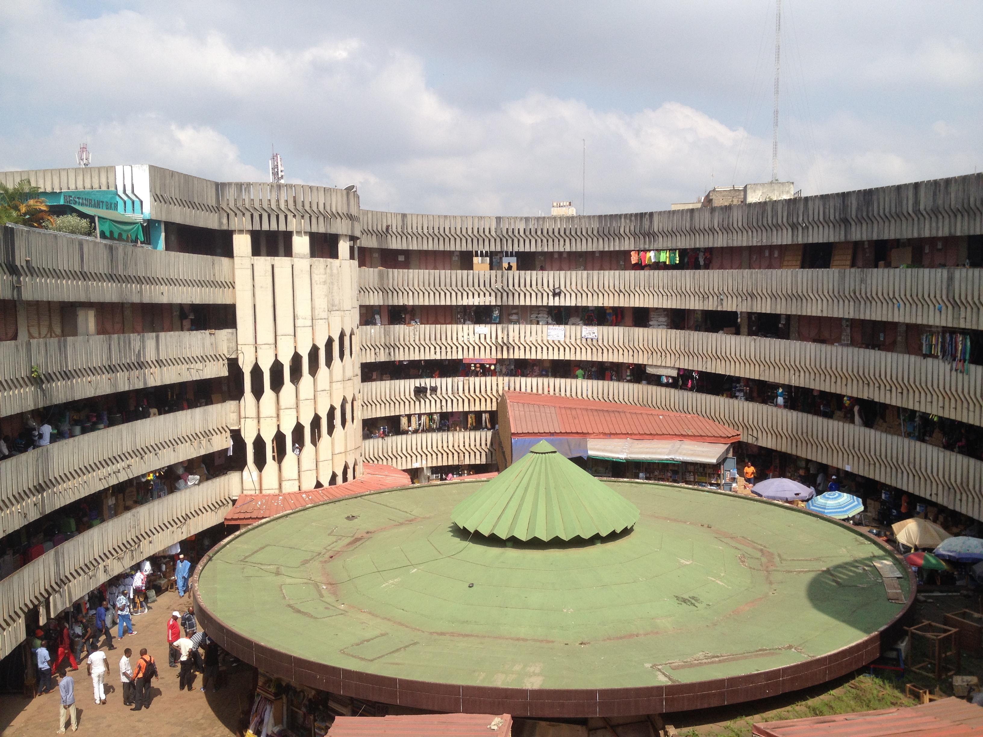 View inside the Central Market in Yaoundé.