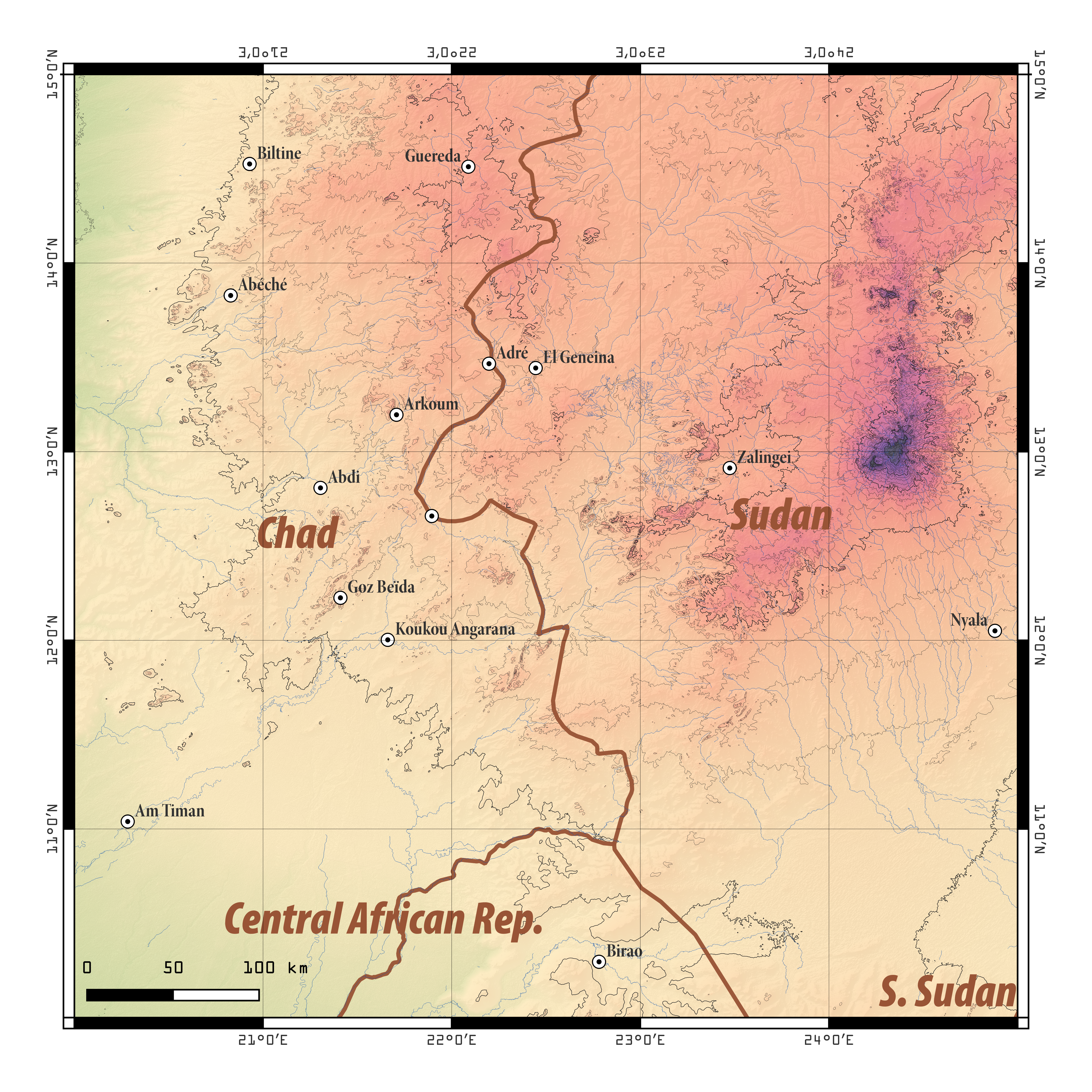 The Chad-Sudan-CAR tripoint