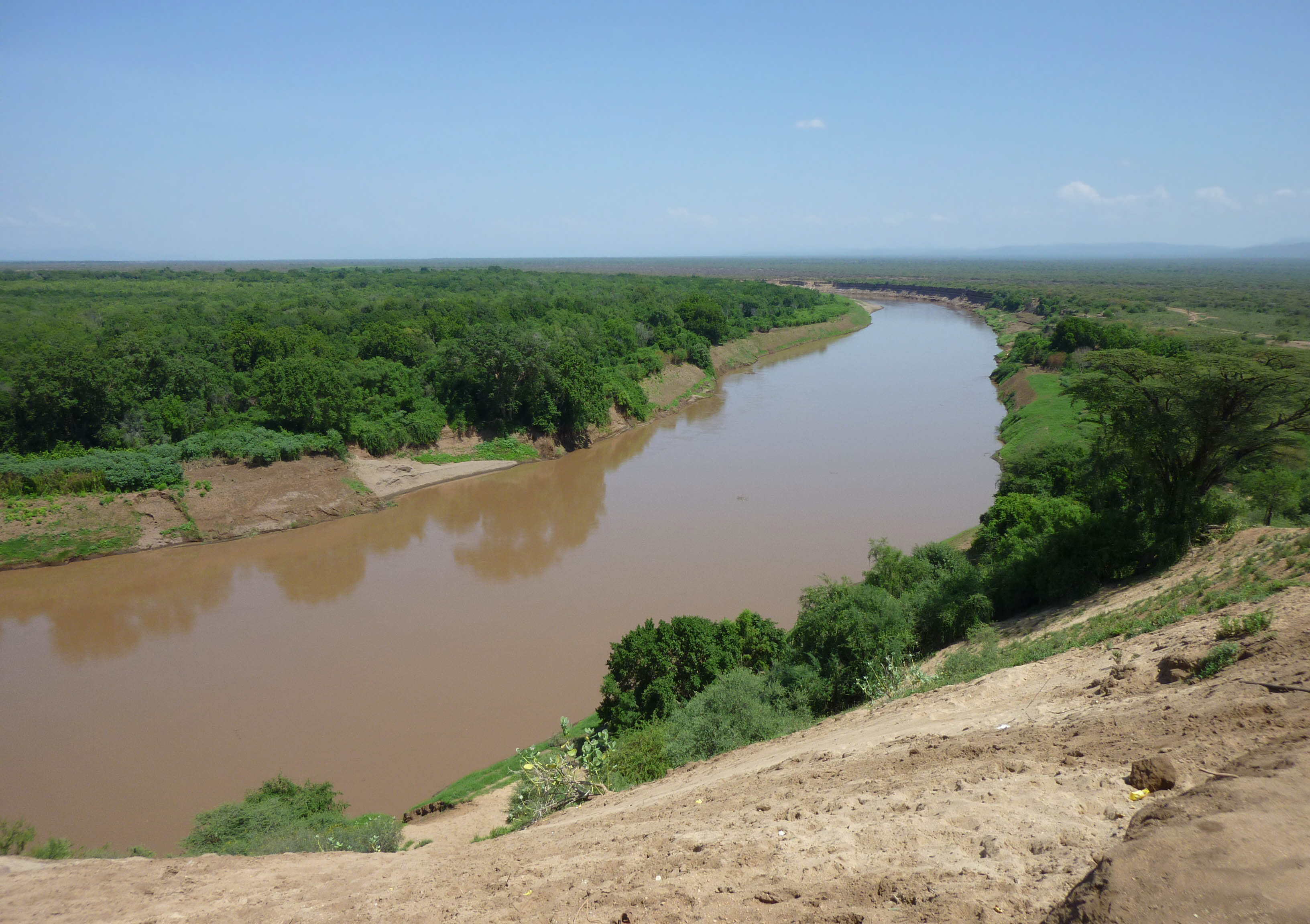 Omo River seen from the Karo village of Doose, Ethiopia