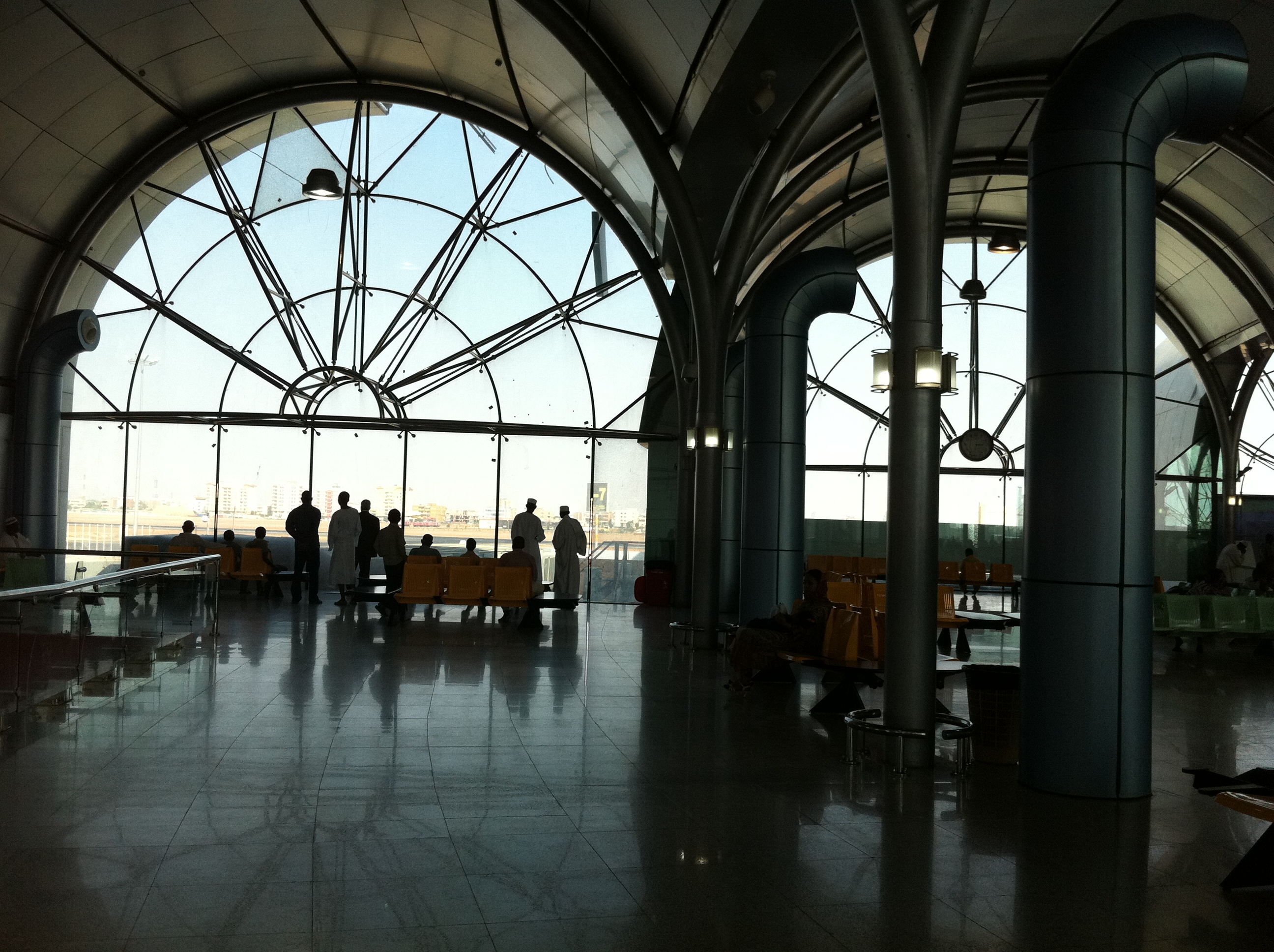 Farewell bidders at Khartoum International Airport, Sudan