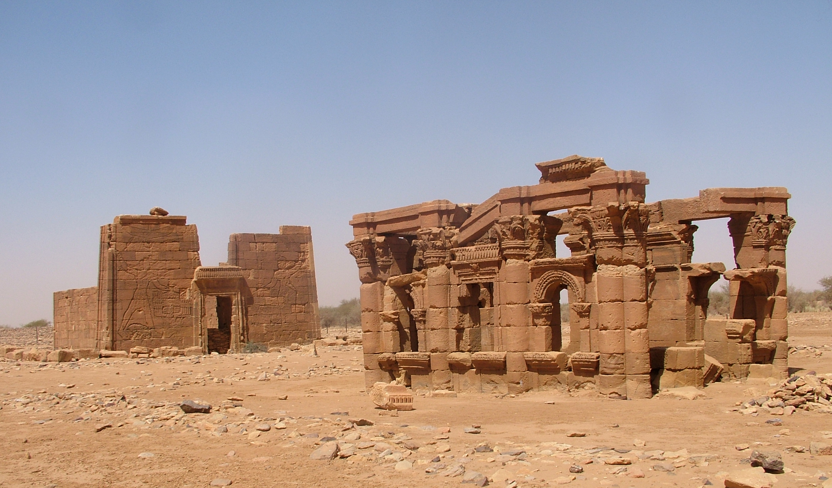 Roman Kiosk andApedamak (lion god) temple in Naqa, Nubia Sudan (1st c. AD)