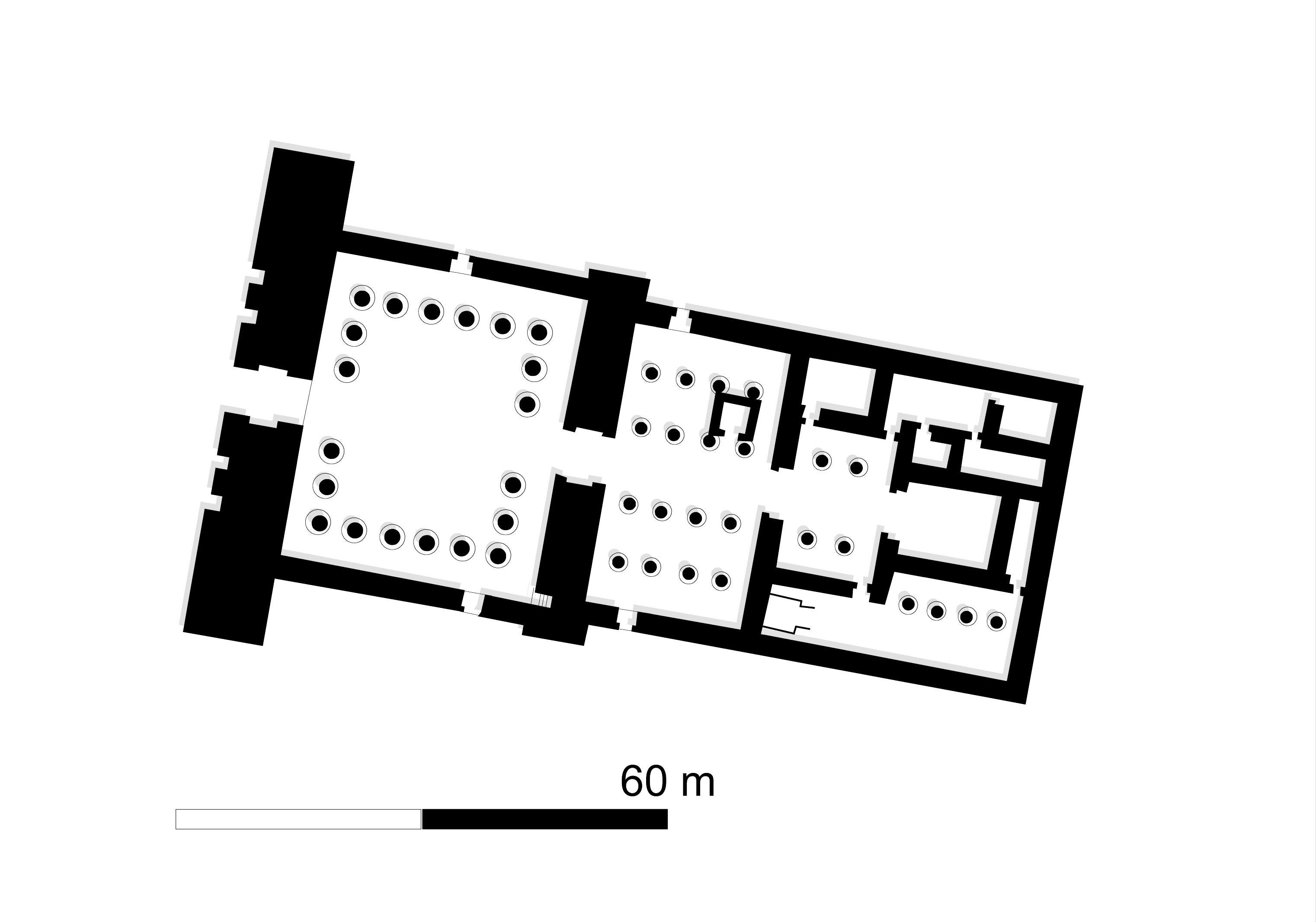 Plan of the temple of king Taharqa (25th Dynasty, built at Sanam, Nubia, modern Sudan)