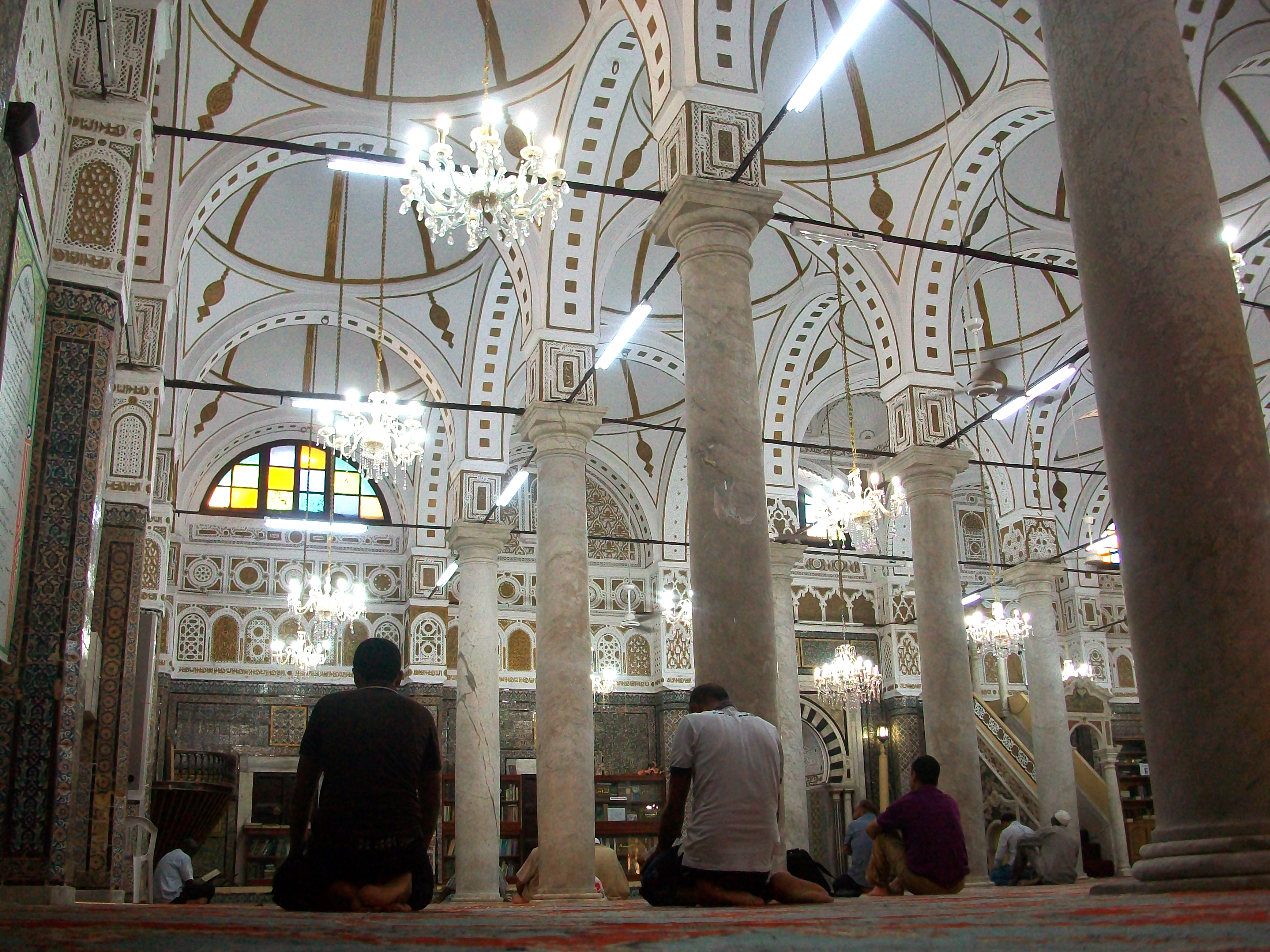 Interior of the Ahmed Pasha Karamanli Mosque in the medina of Libya's capital Tripoli.