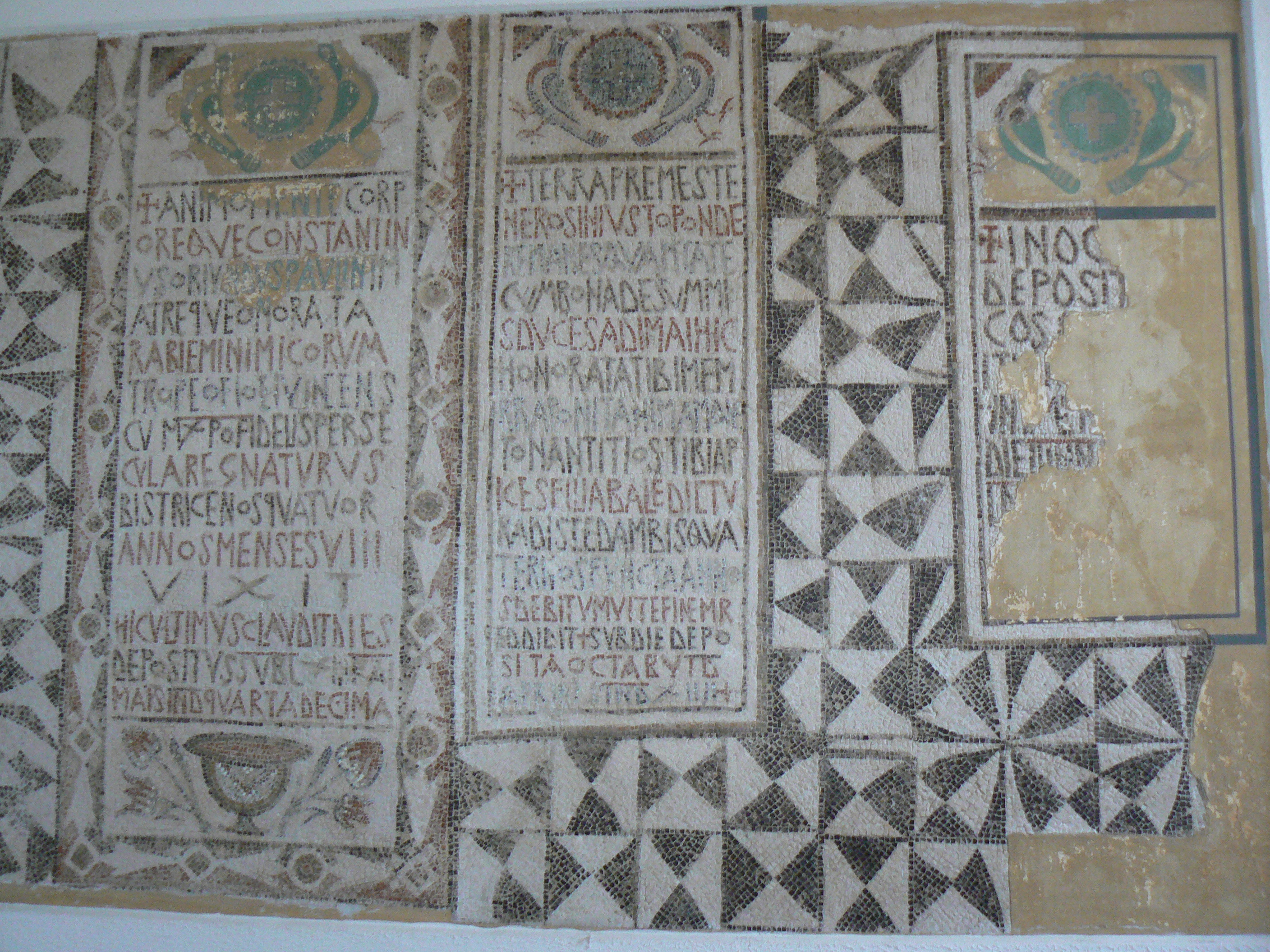 Mosaïques chrétiennes au musée de Makthar