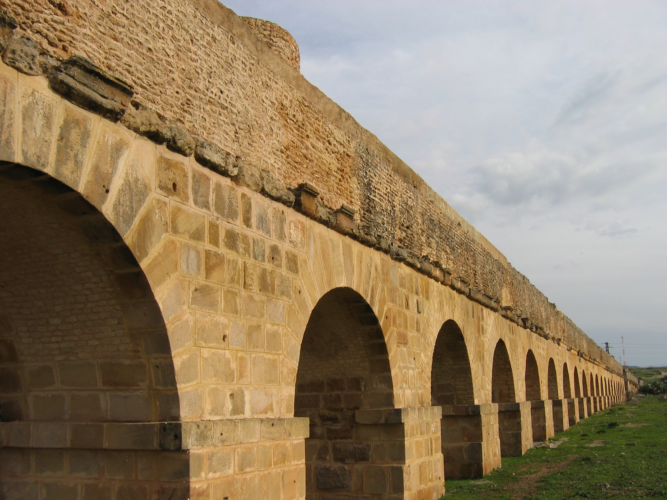 Roman aqueduct near Tunis. Zaghouan