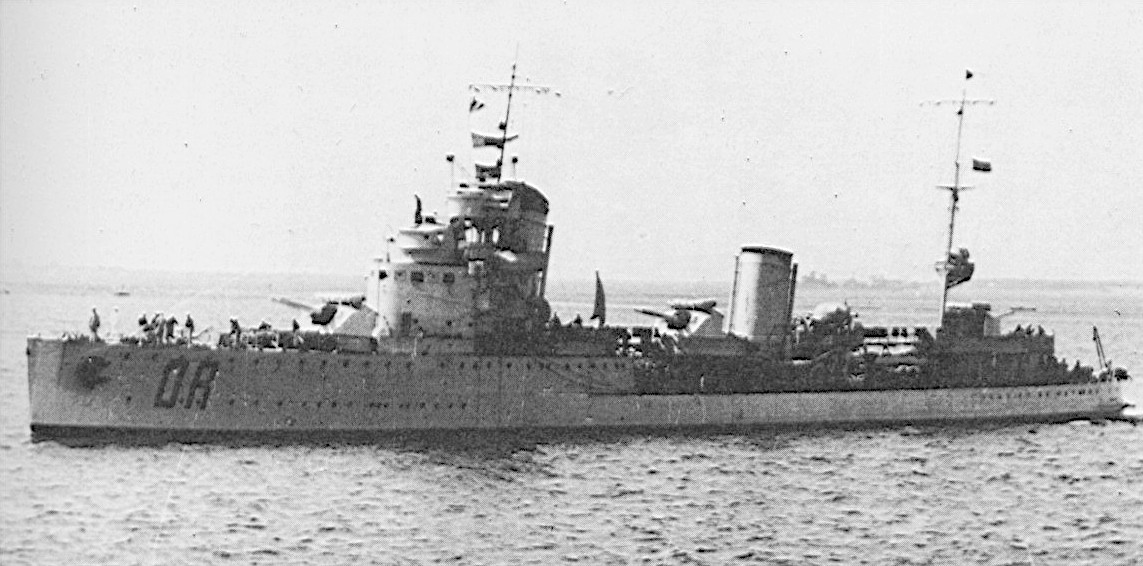 Italian destroyer Da Recco.