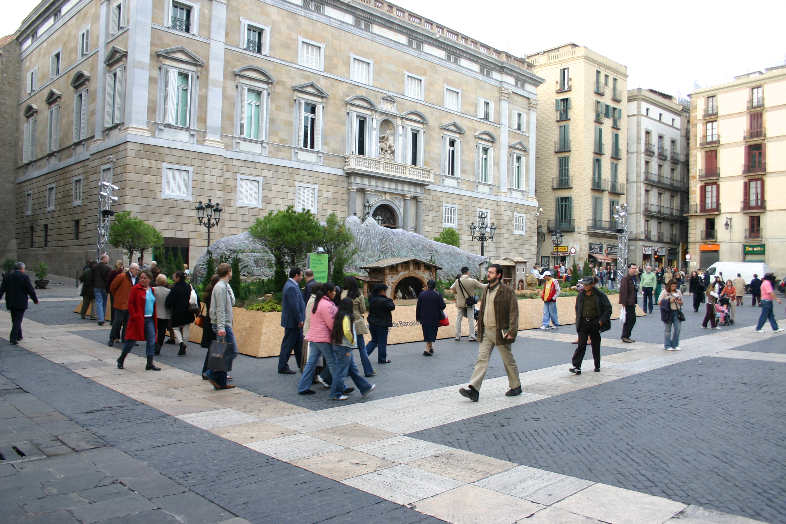 Nativity scene on Sant Jaume Square (Barcelona)